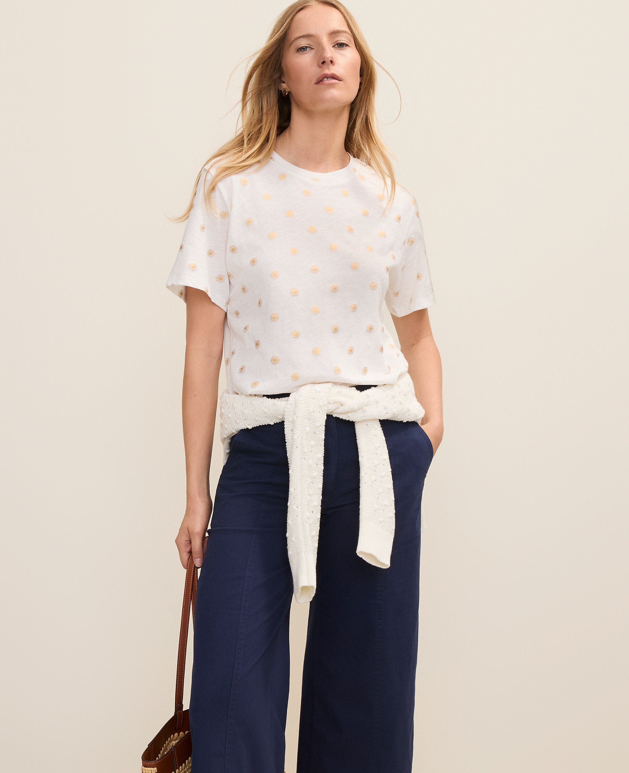 Petite Weekend Sun Print Relaxed Tee