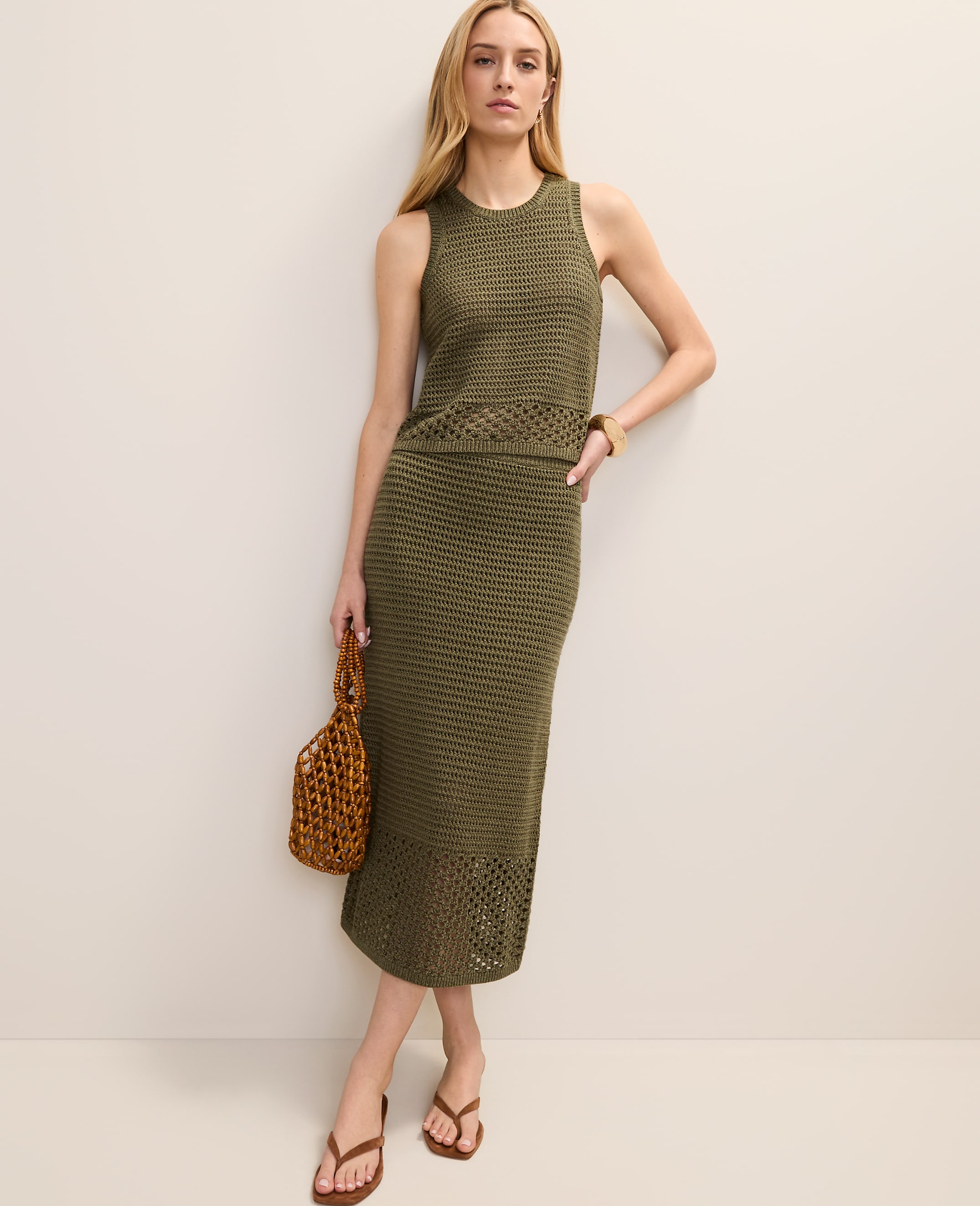 Crochet Midi Sweater Skirt