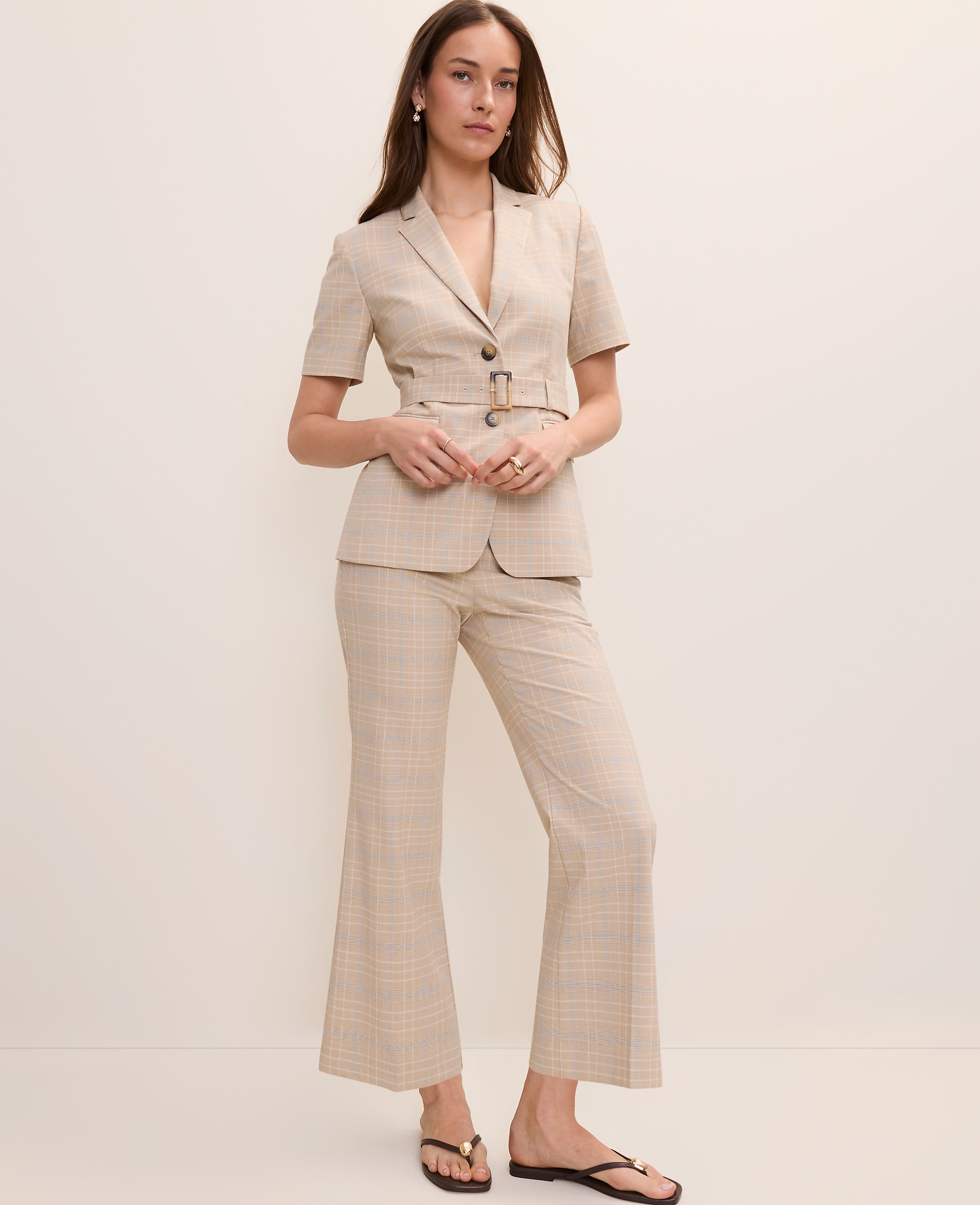 The Petite Jayne Crop Trouser in Plaid