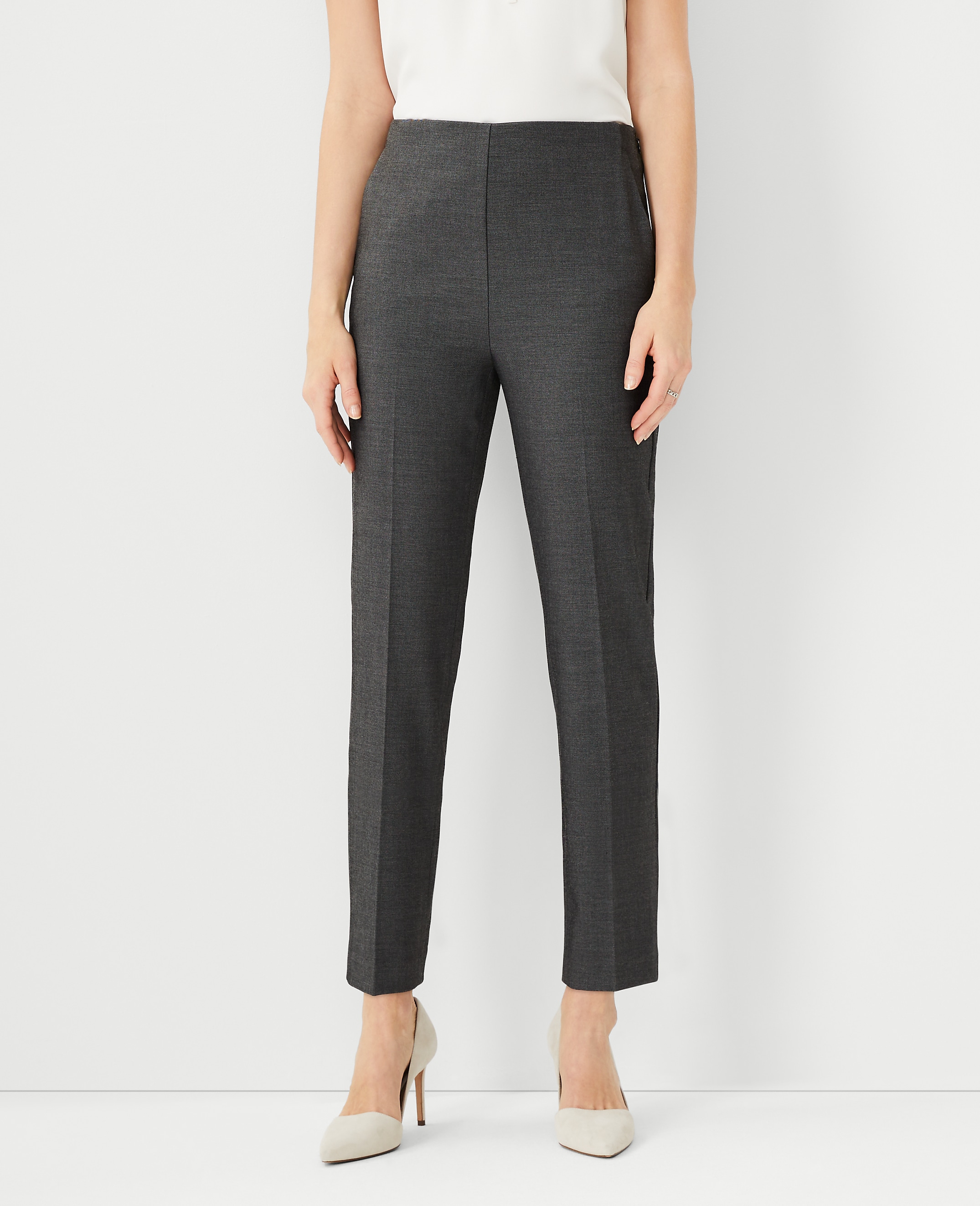 The Side Zip Ankle Pant in Bi-Stretch