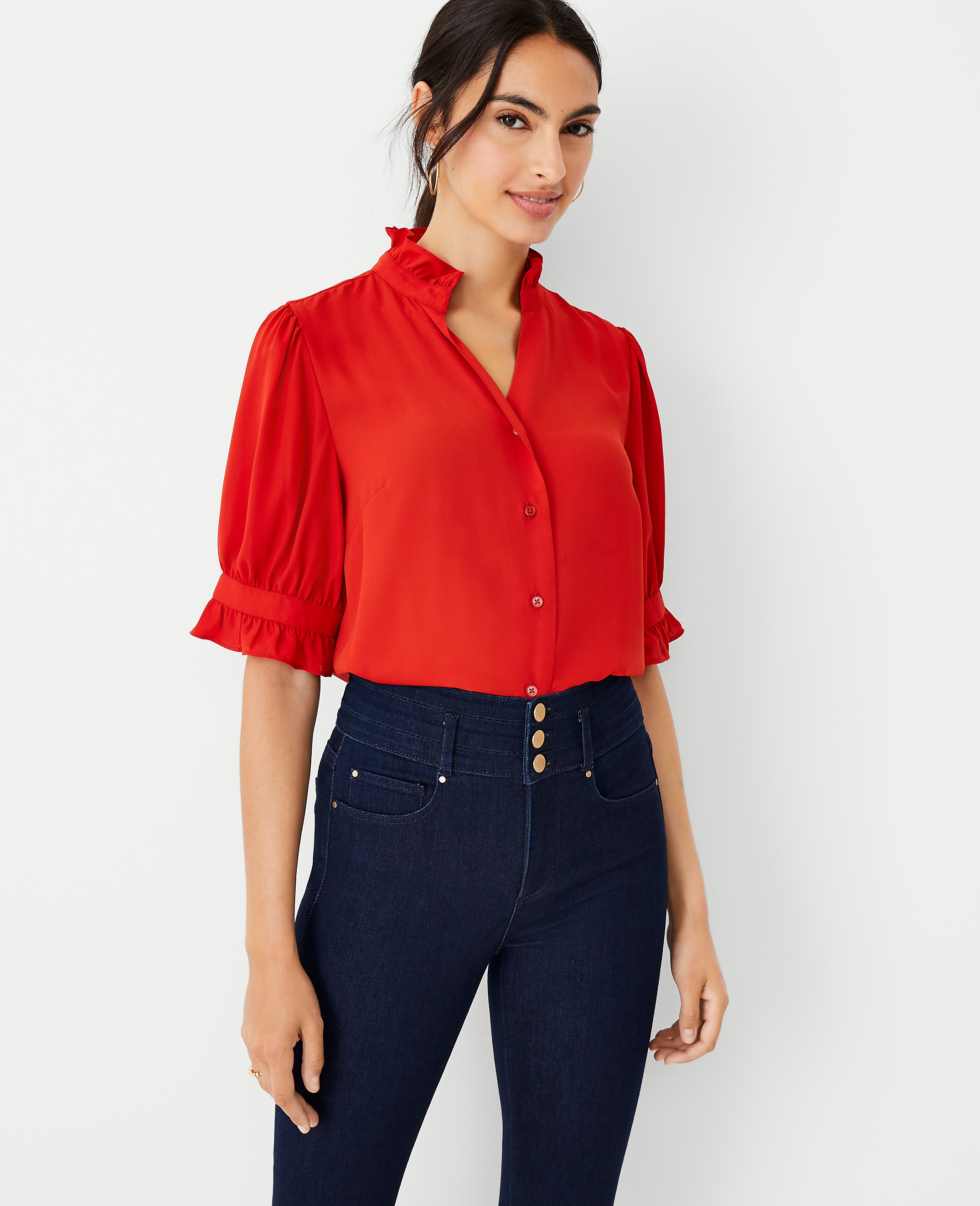 Ruffle Collar Shirt