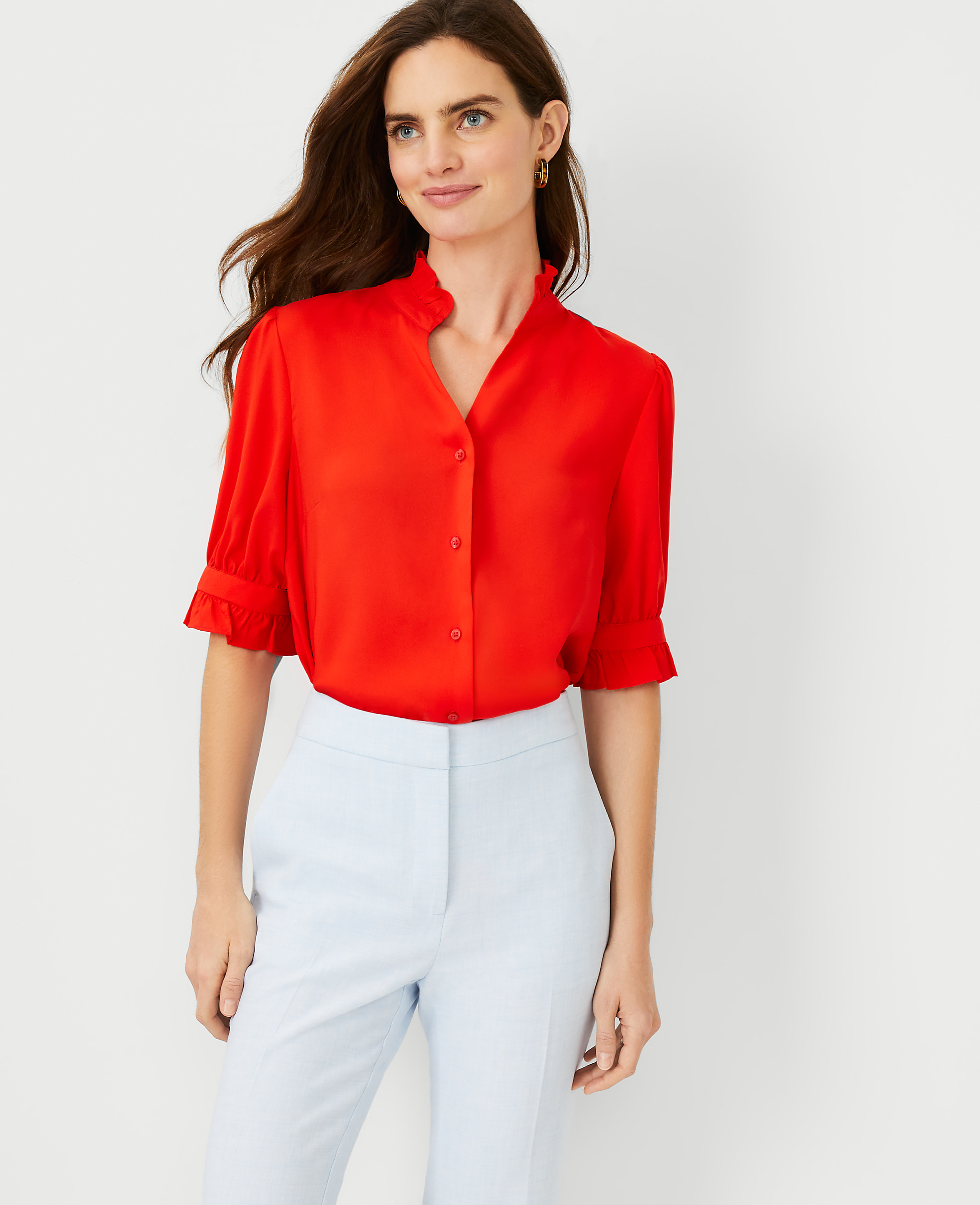 Ruffle Collar Shirt