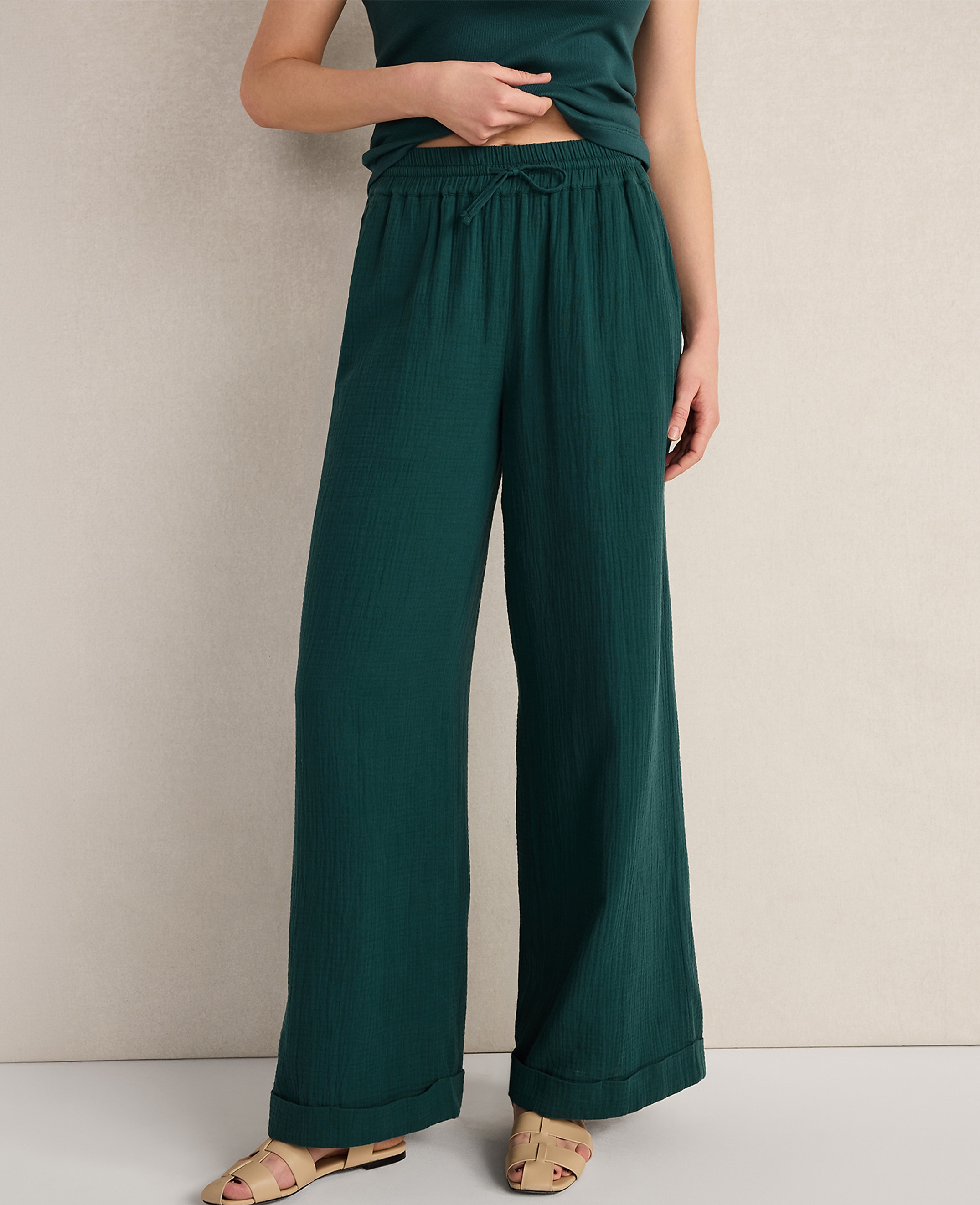 Haven Well Within Organic Cotton Gauze Drawstring Pants