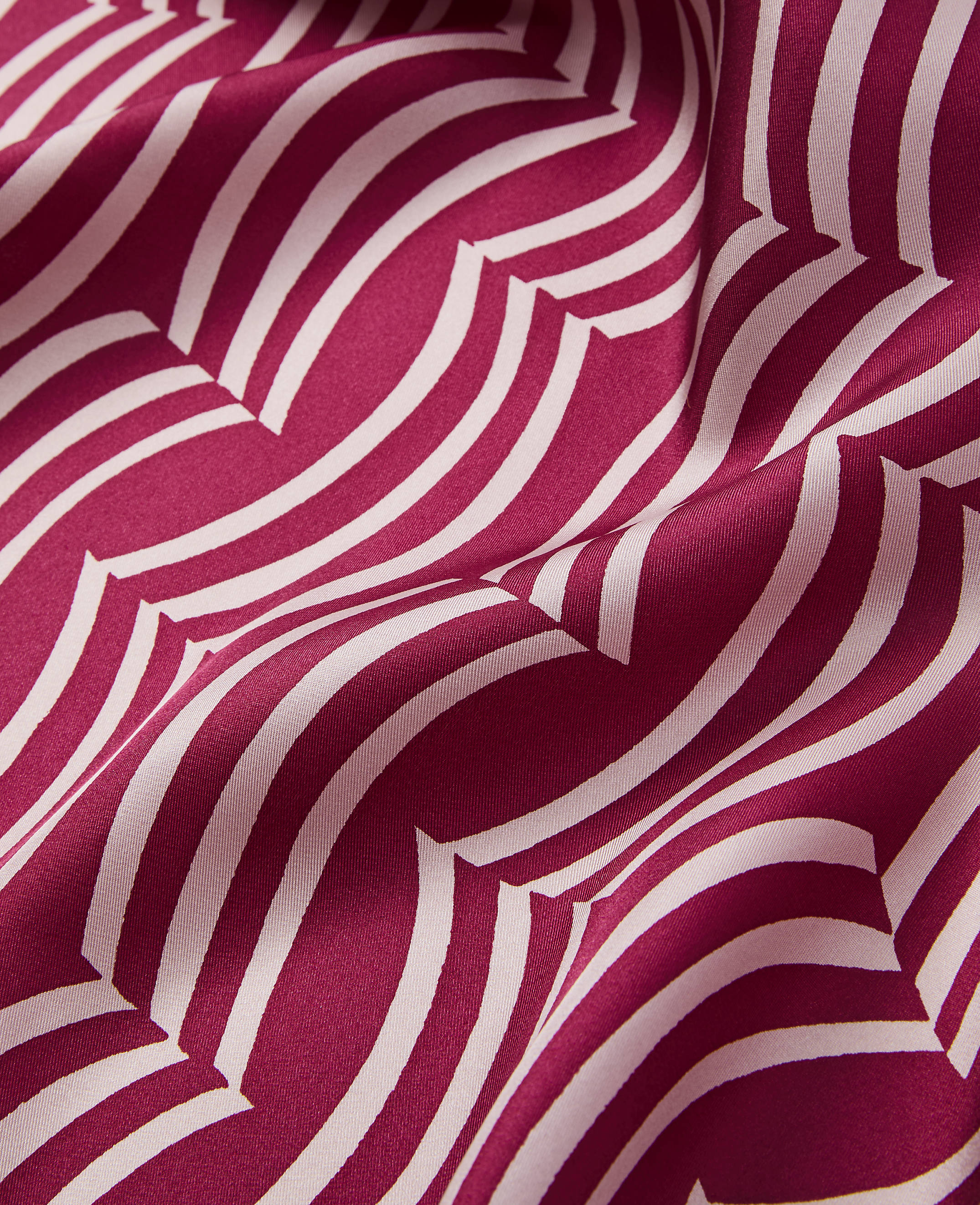 Wave Print Silk Scarf - thumbnail 3
