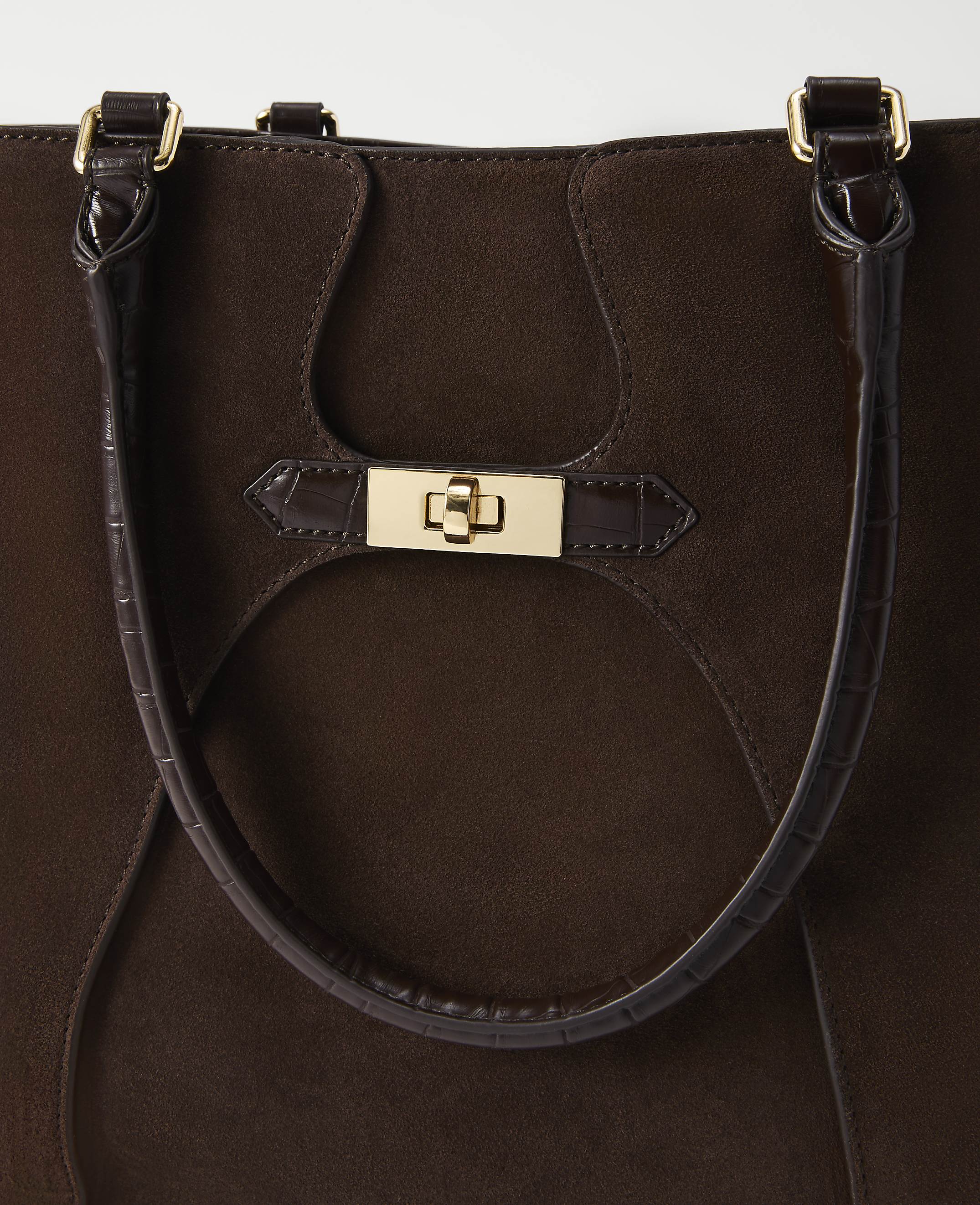 Suede Buckle Tote - thumbnail 4