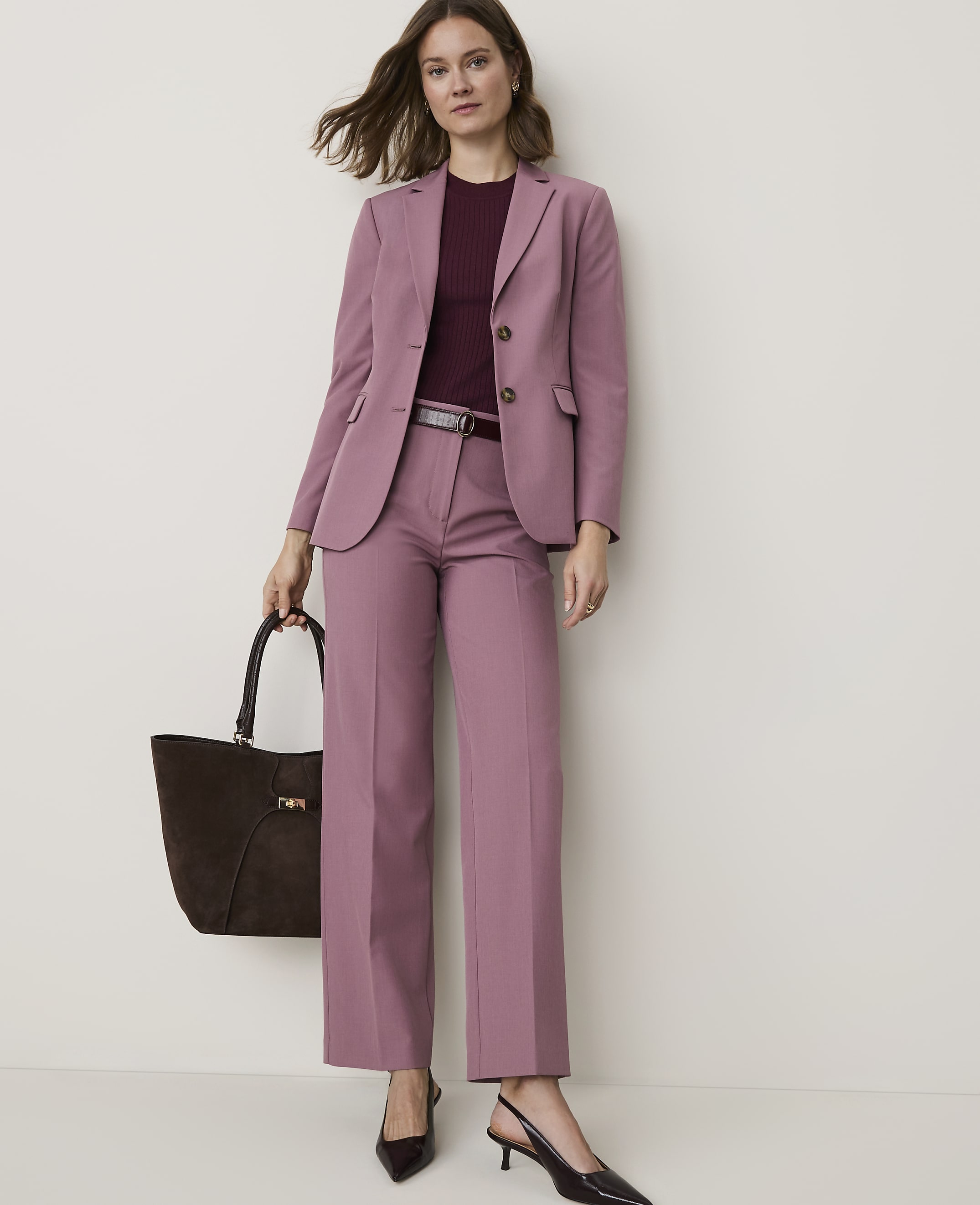 The Petite High Rise Straight Pant