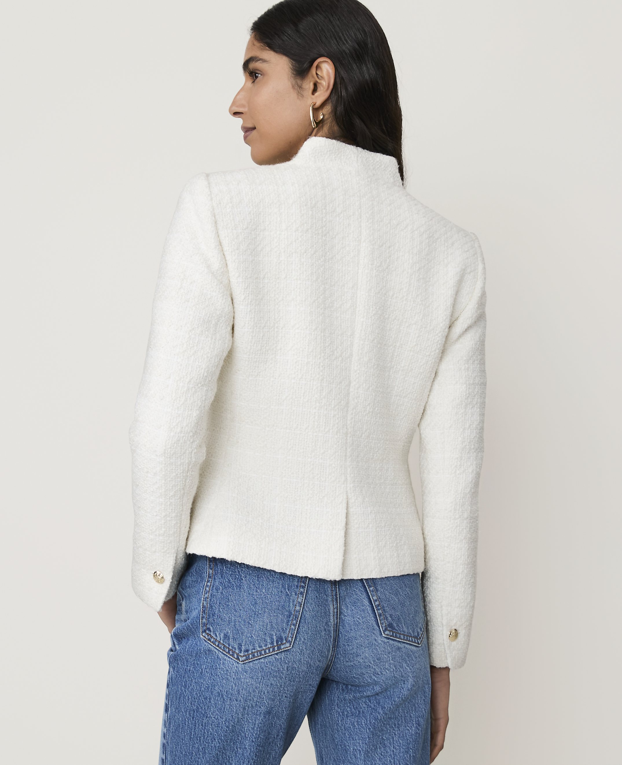 The Single Button Collarless Blazer - thumbnail 3