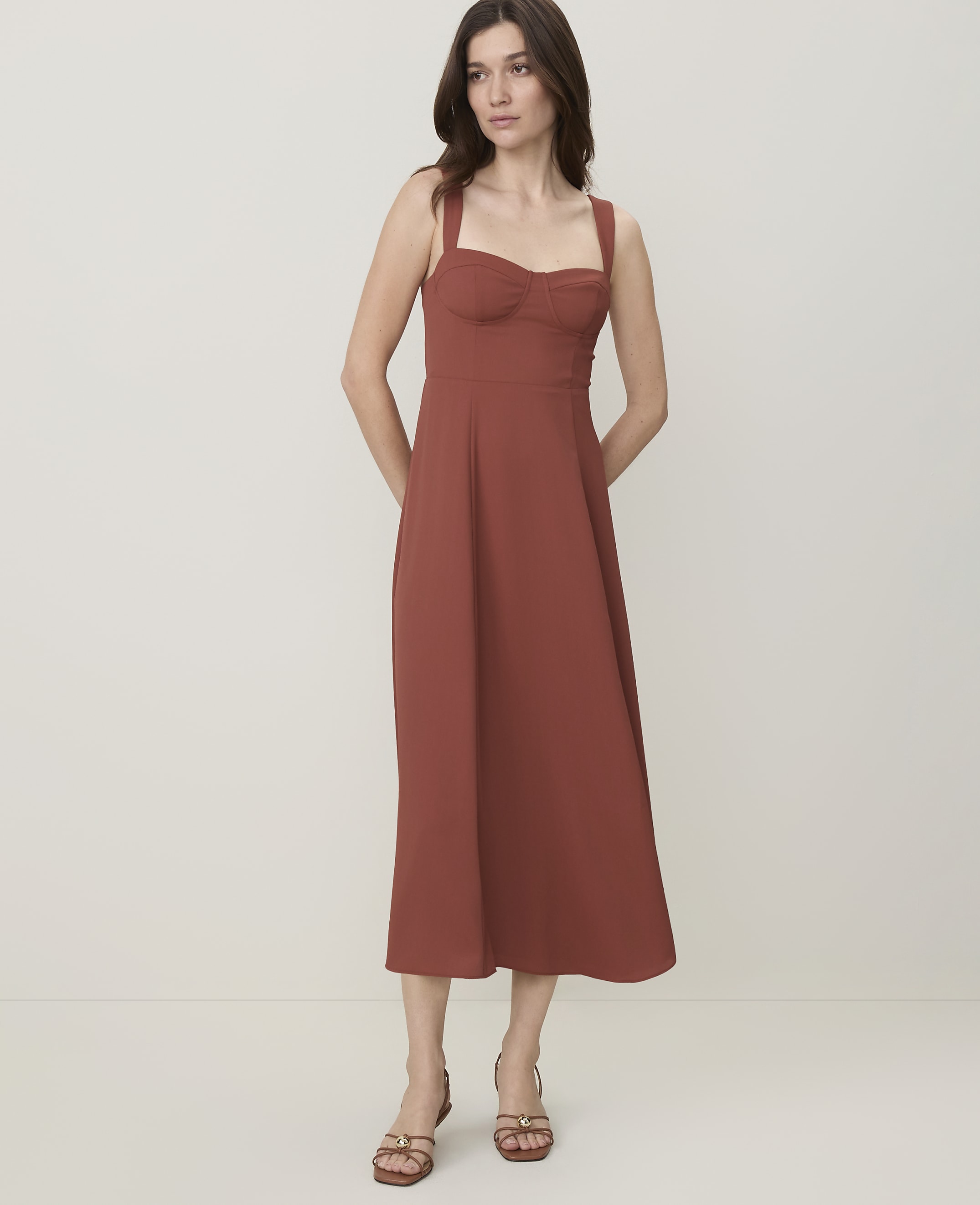 Petite Corset Midi Dress
