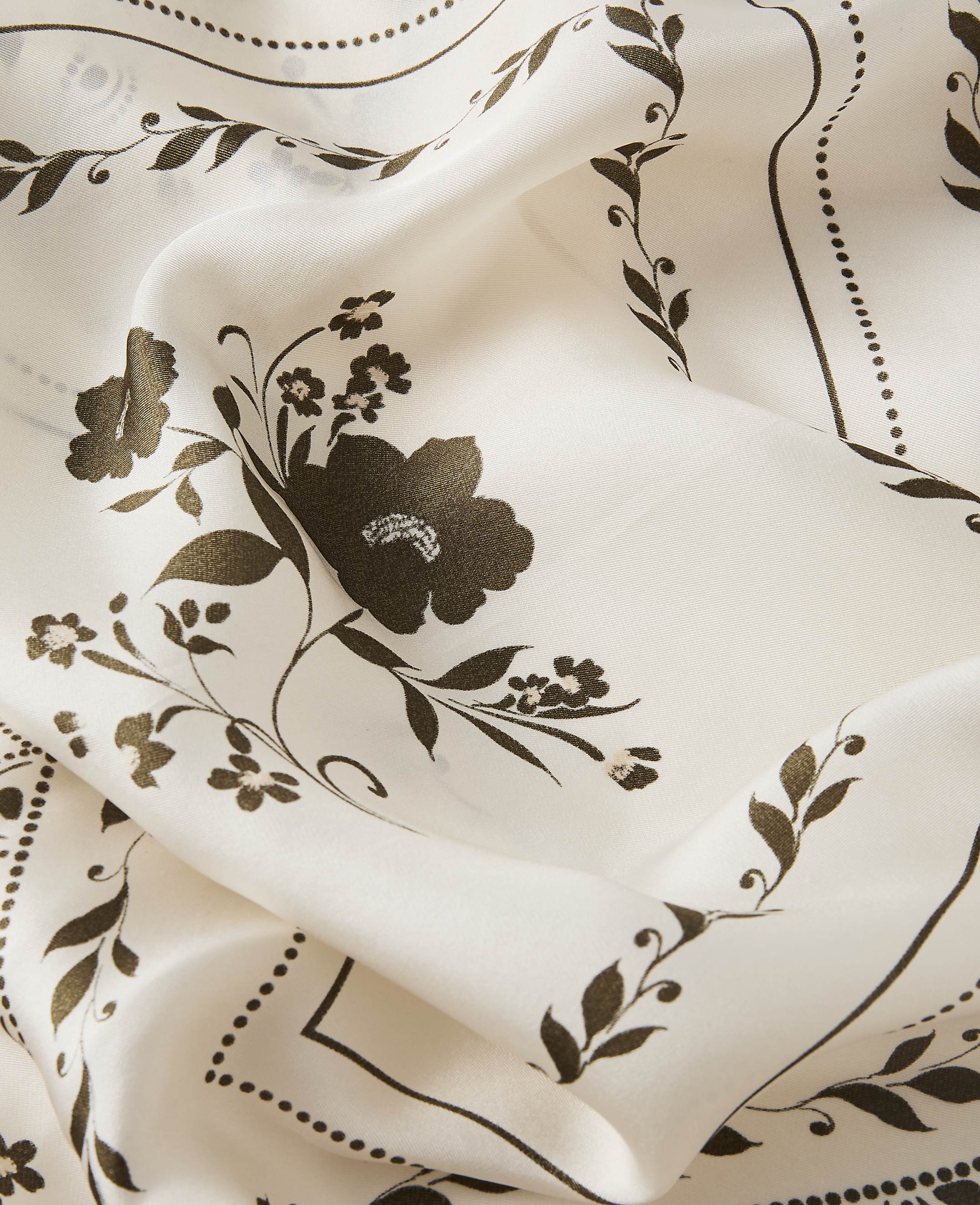 Floral Silk Scarf - thumbnail 3