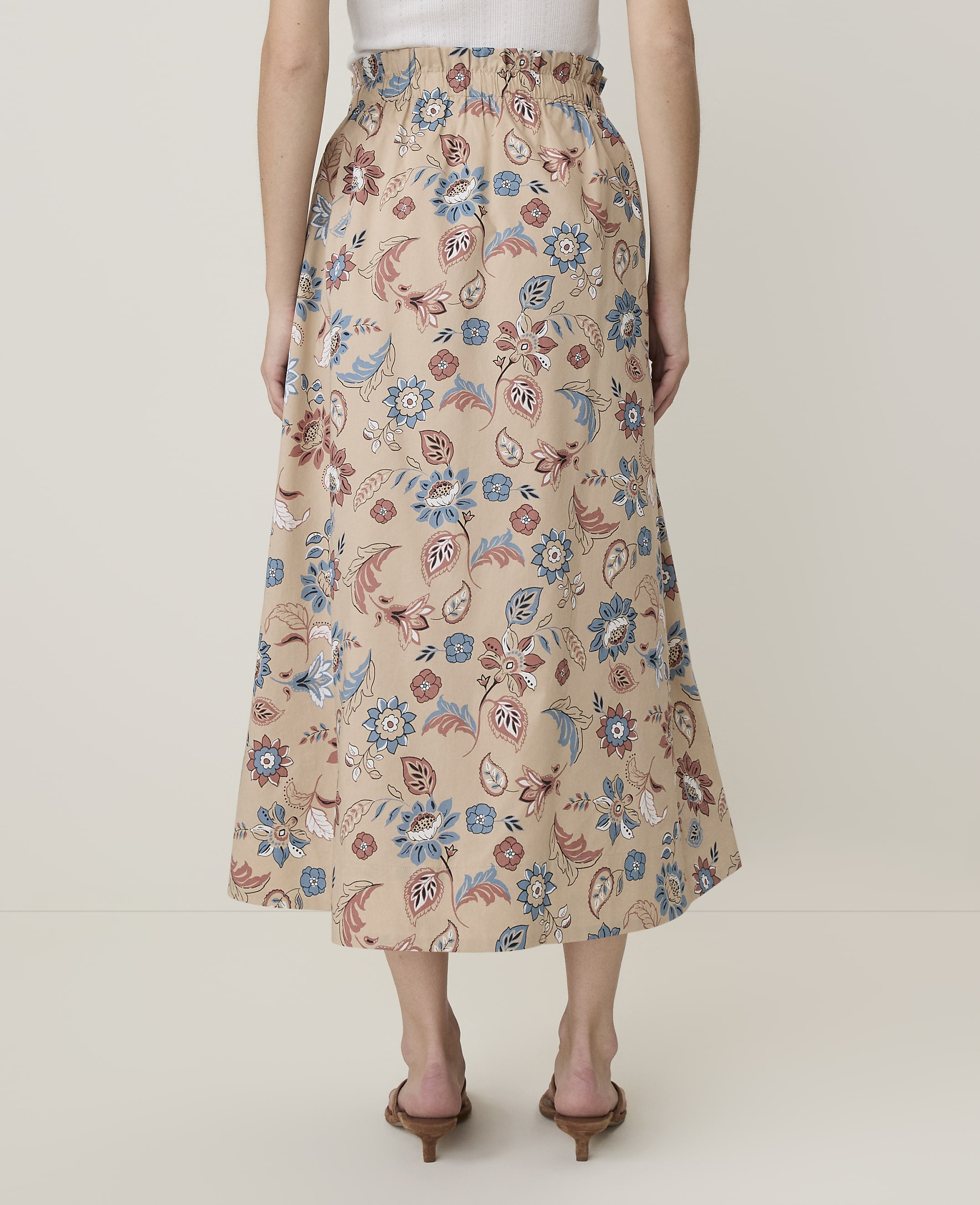 Weekend Floral Paperbag Midi Skirt - thumbnail 4