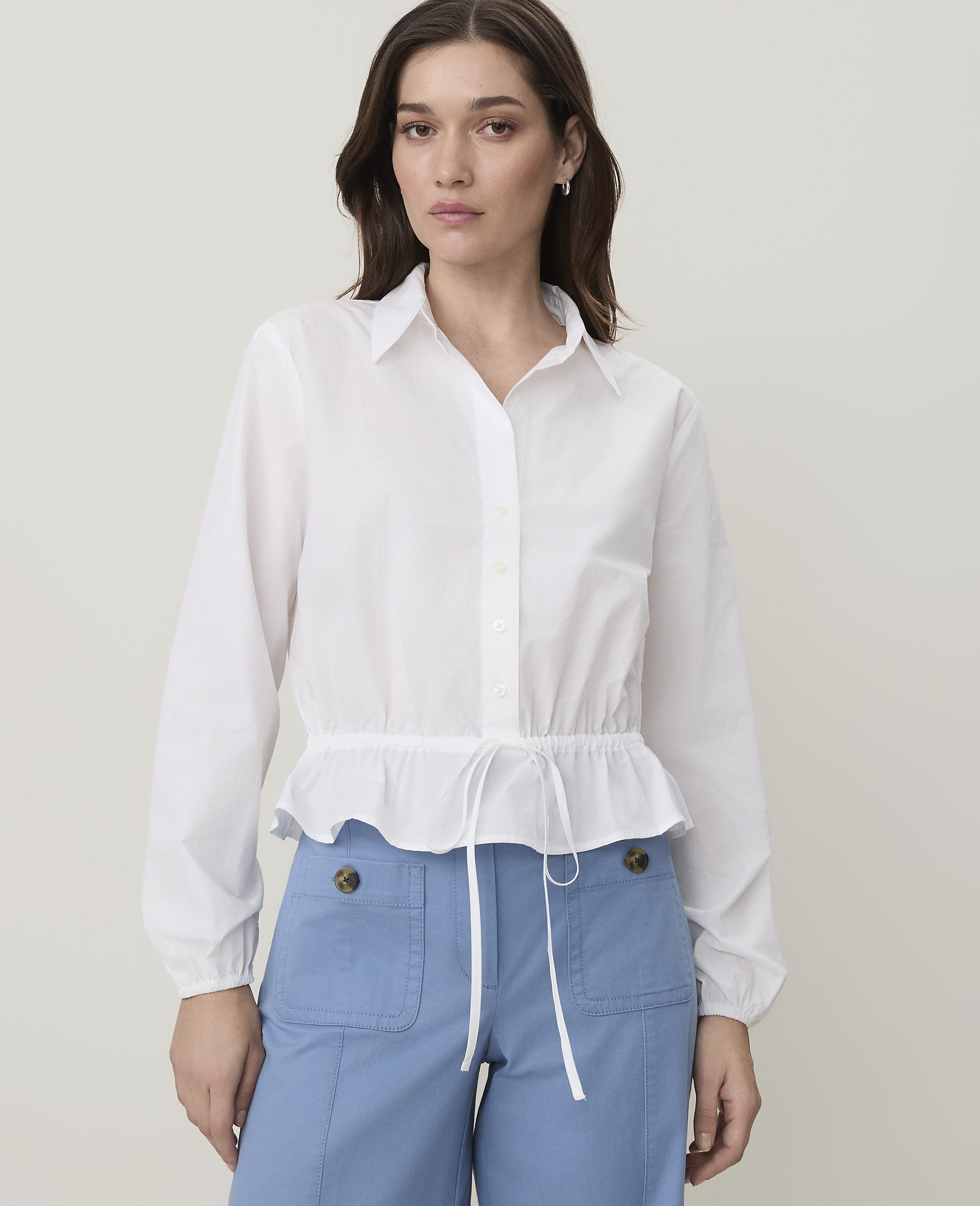 Petite Weekend Tie Waist Blouse
