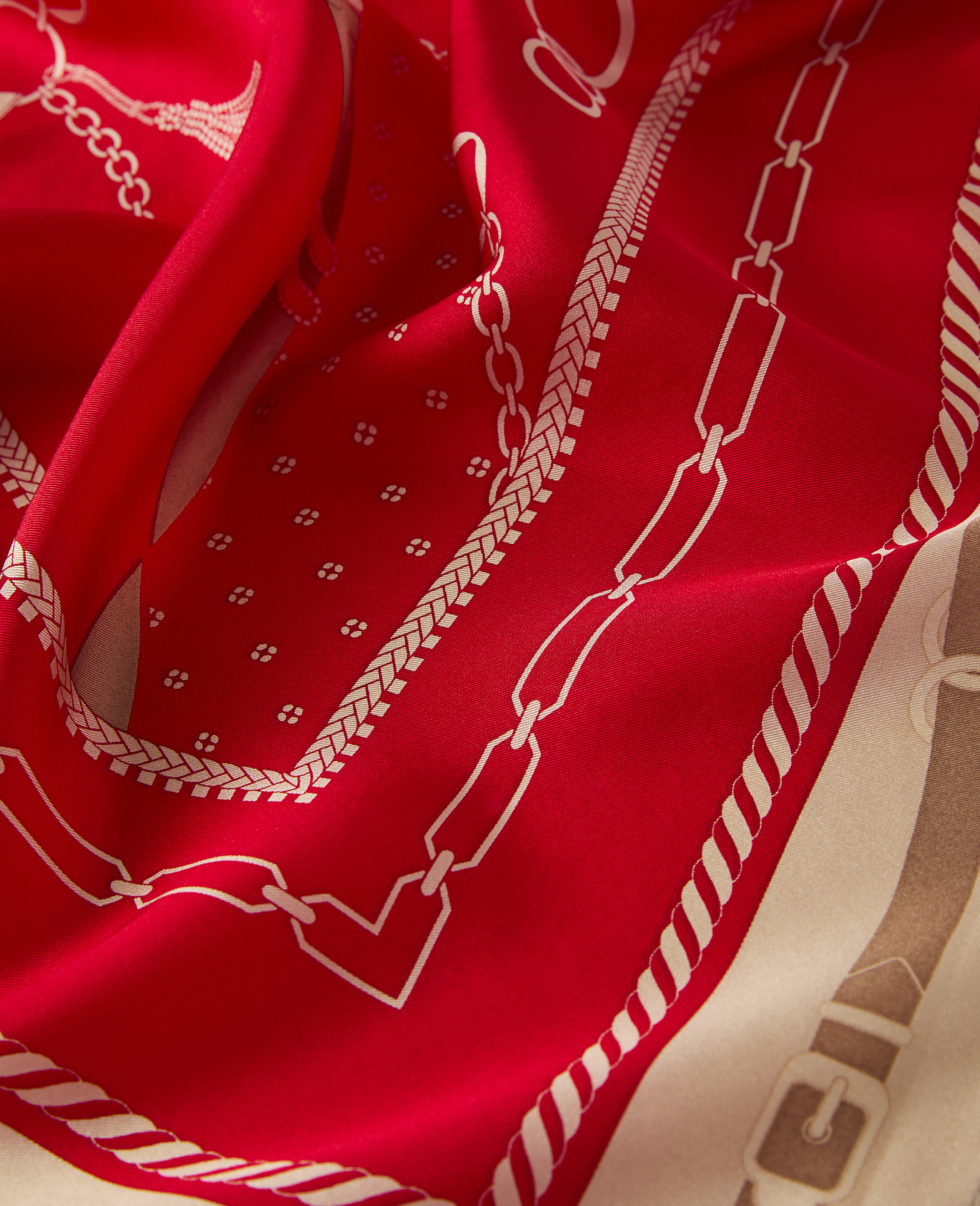 Horsebit Print Silk Scarf - thumbnail 3