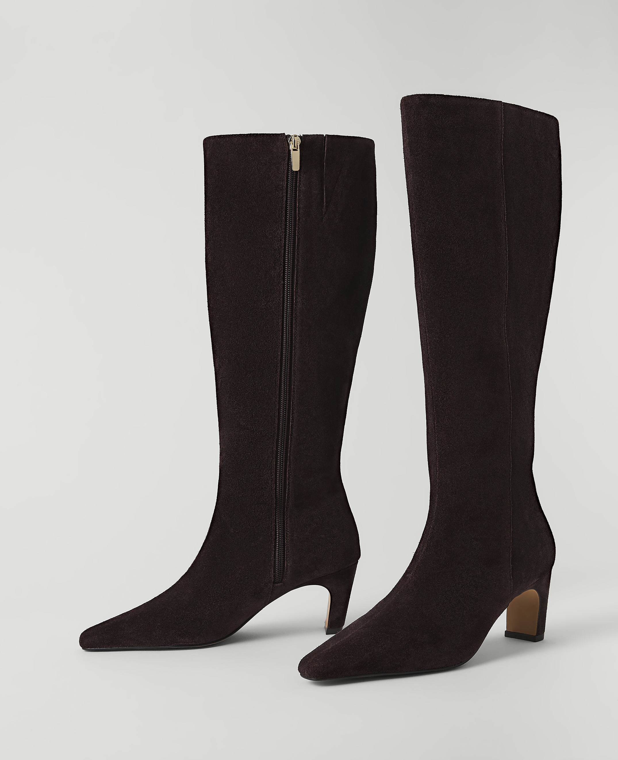Suede Skinny Heel Tall Boot - thumbnail 4