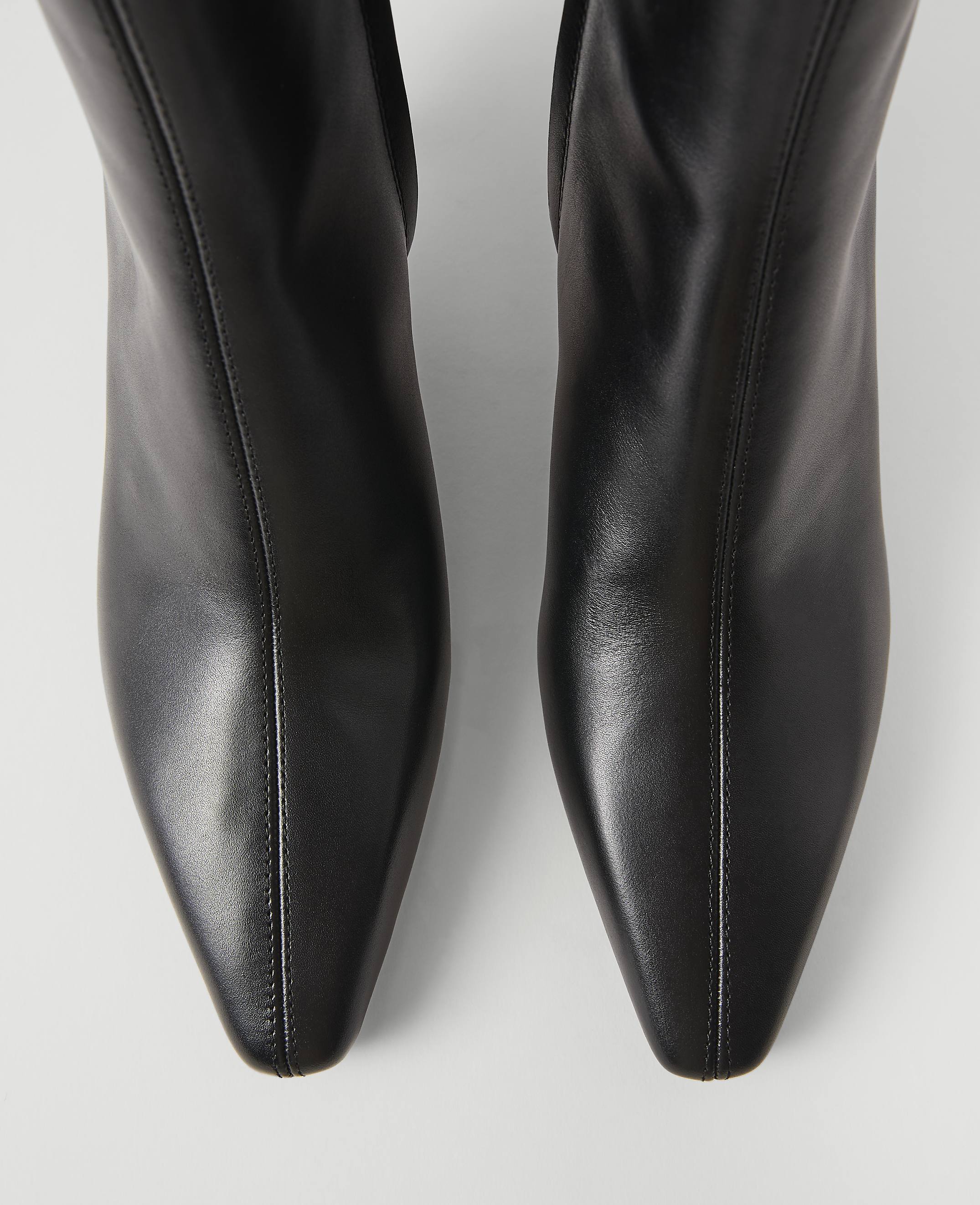 Leather Skinny Heel Bootie - thumbnail 3