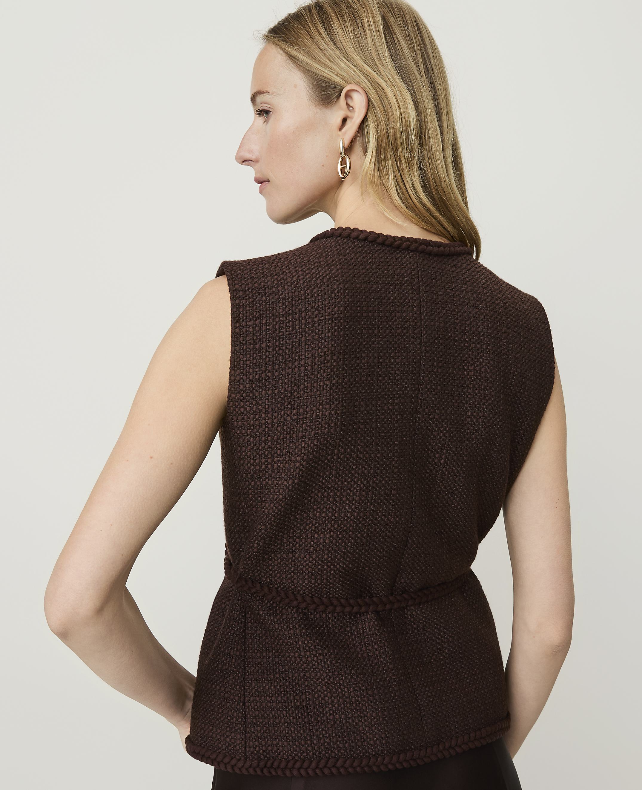 Belted Vest in Tweed - thumbnail 3
