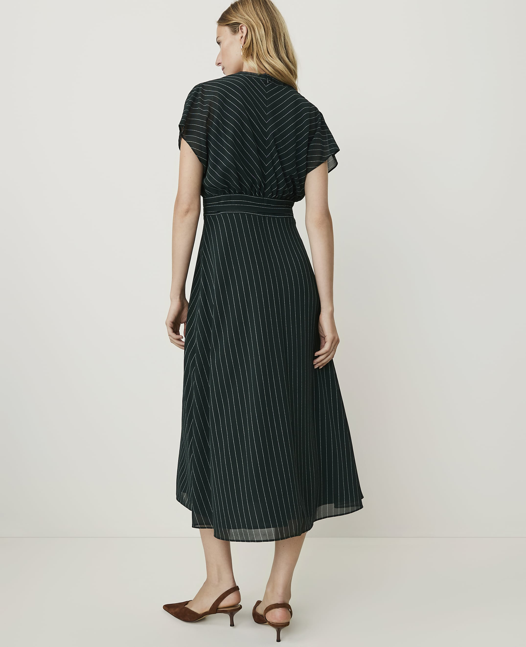 Striped Midi Flare Dress - thumbnail 3