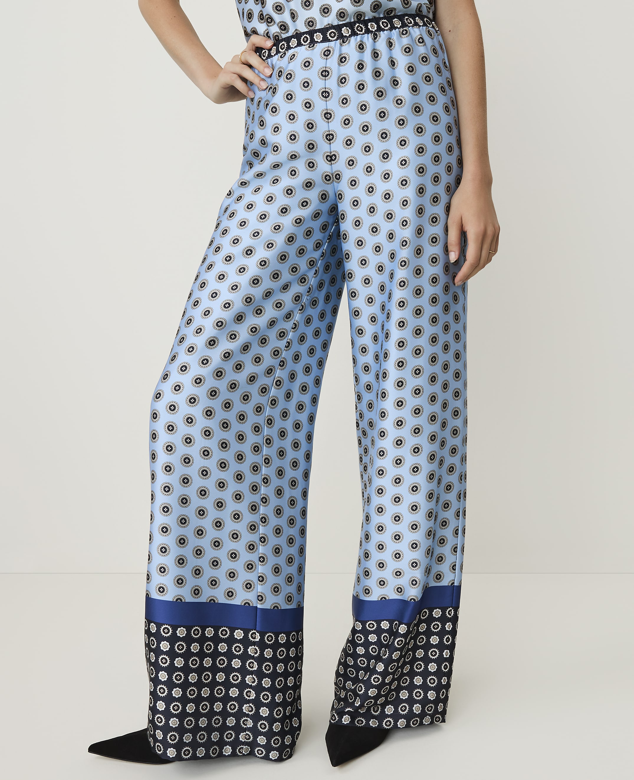Geo Print Easy Palazzo Pant - thumbnail 3
