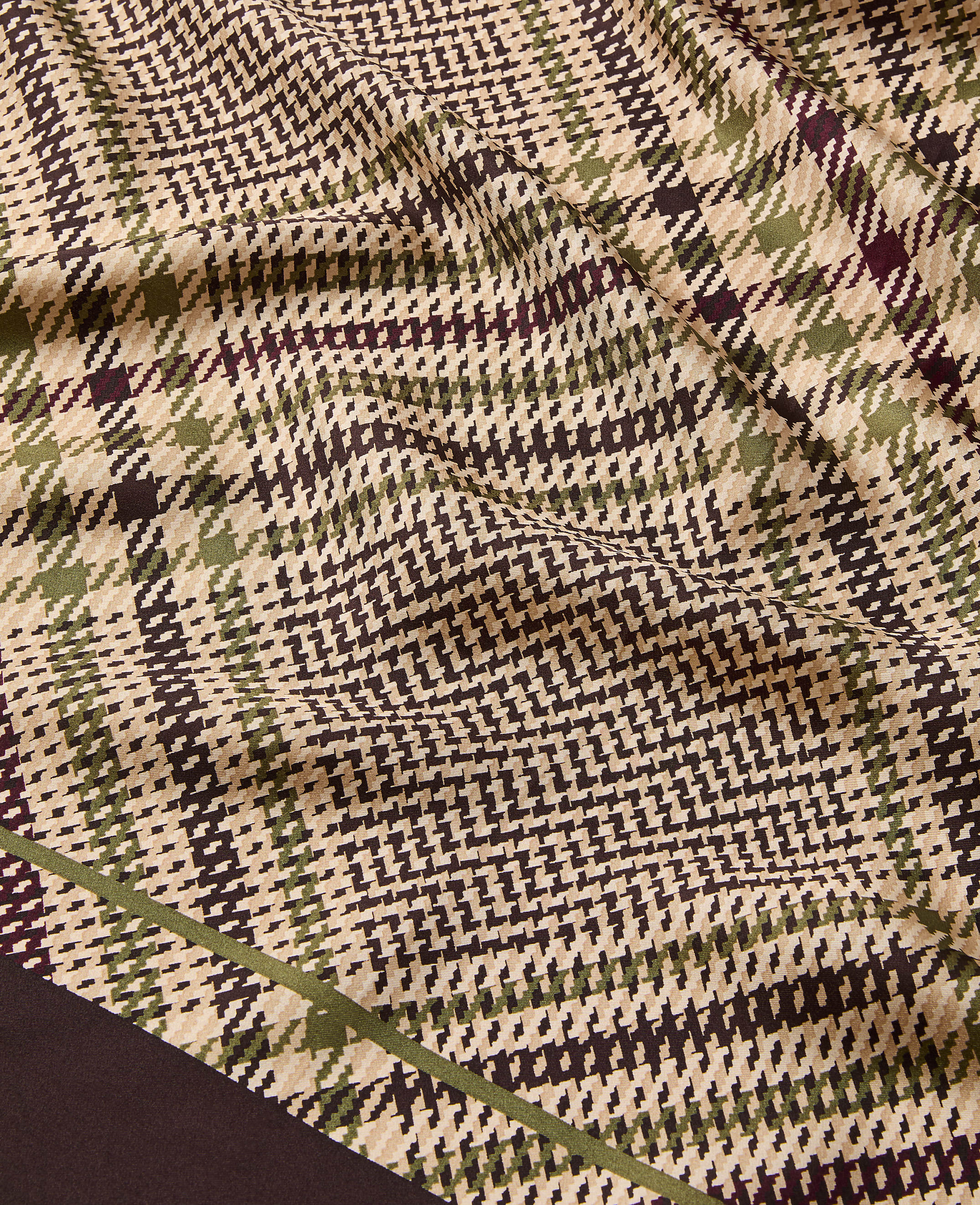 Plaid Silk Scarf - thumbnail 3