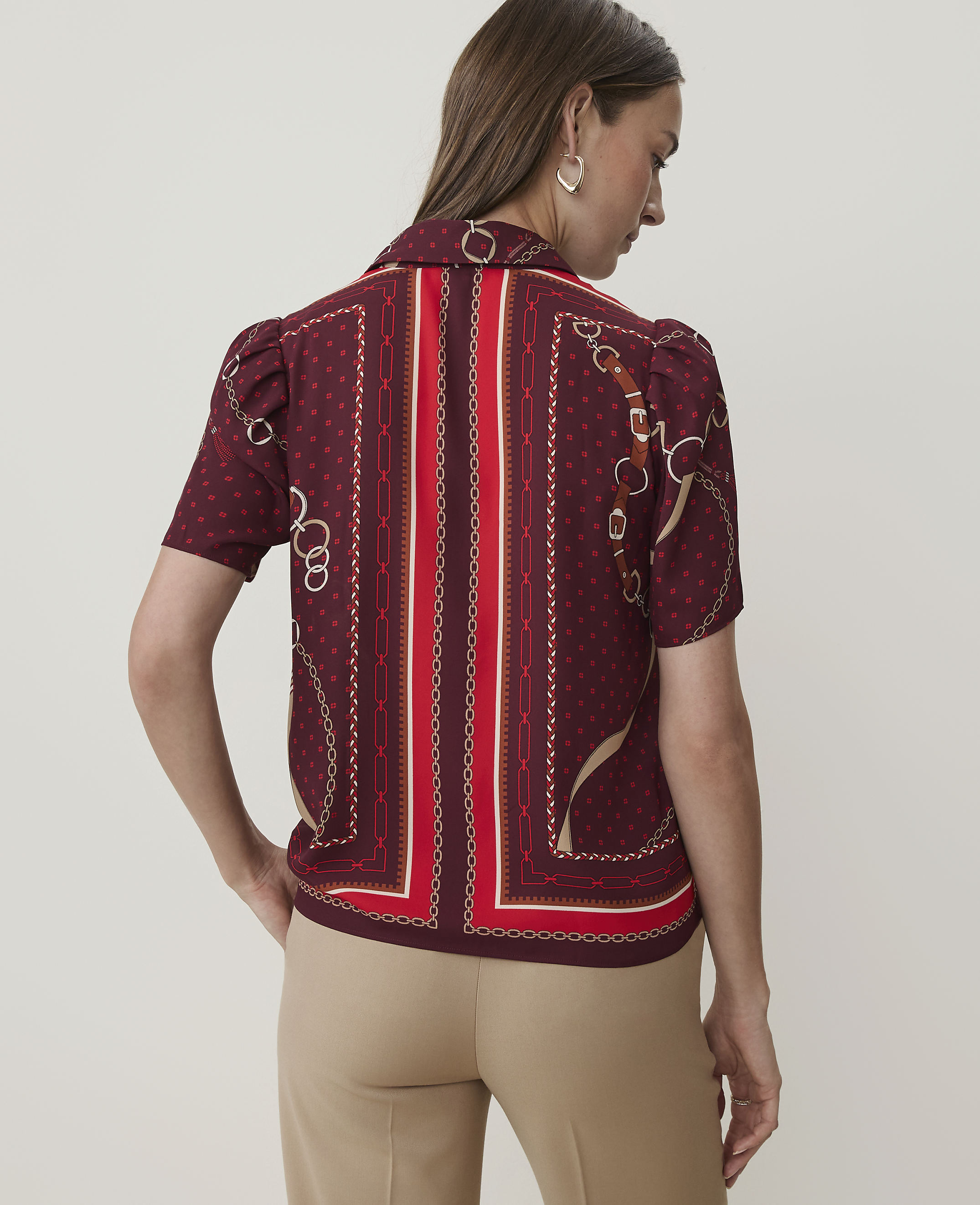 Horsebit Print Button Down Shirt - thumbnail 3