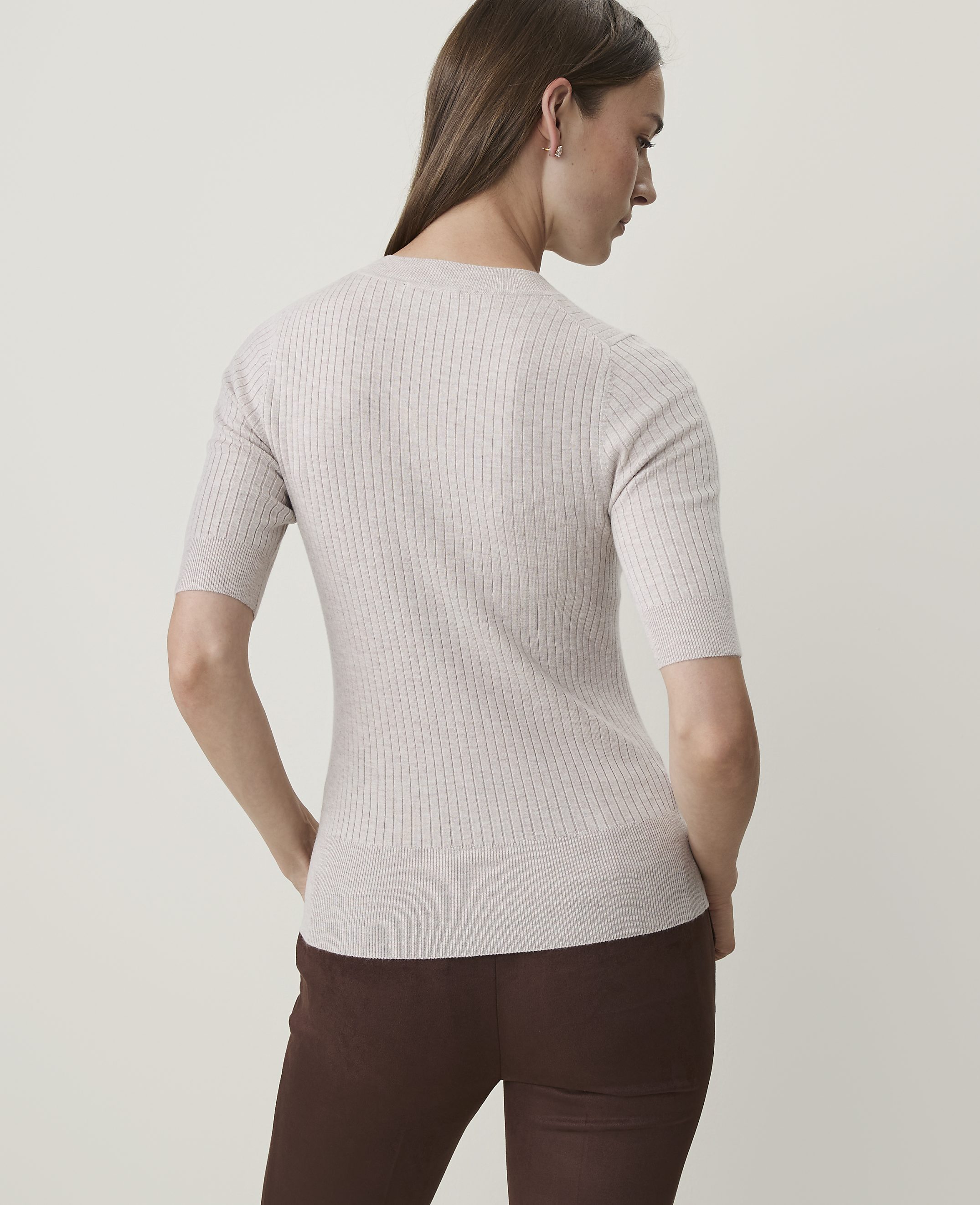 Ribbed Sweater Tee - thumbnail 3