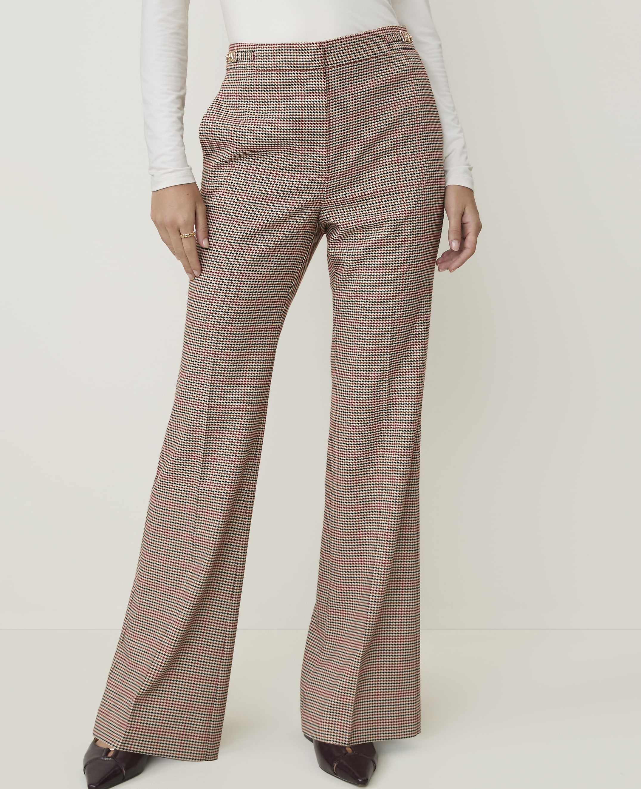 The Petite Modern Trouser in Houndstooth