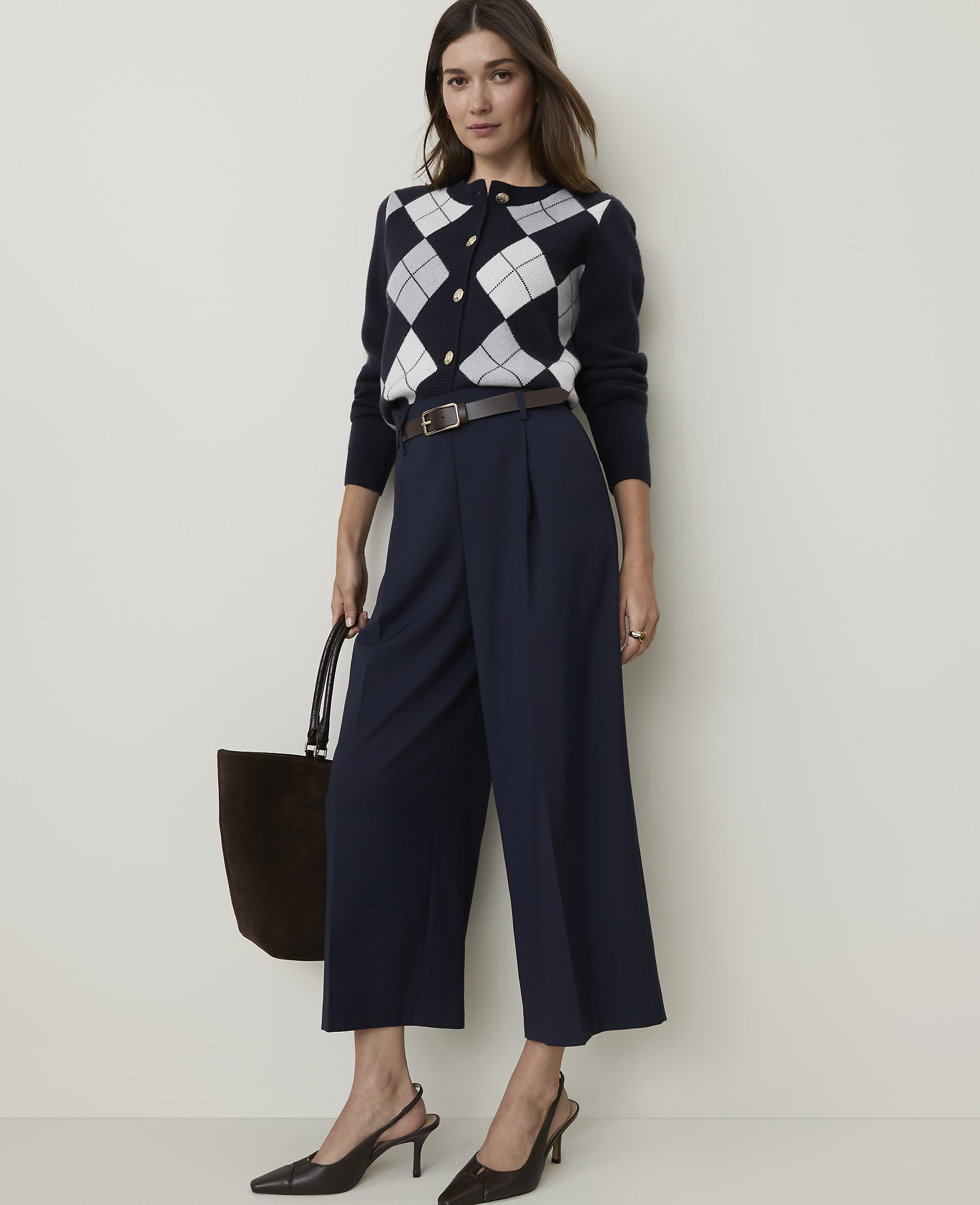 The Petite Belted Culotte Pant