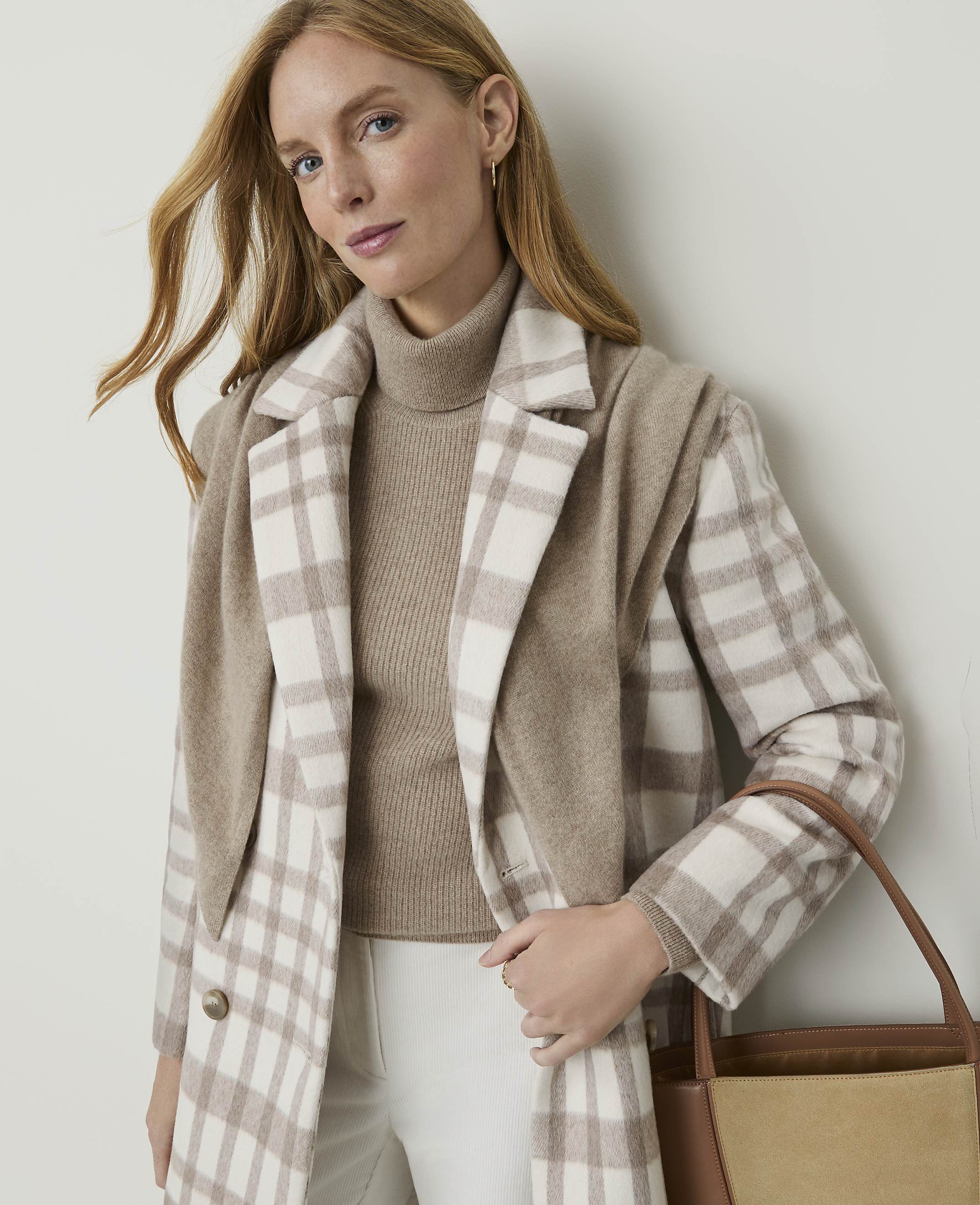 Plaid Double Breasted Coat - thumbnail 4
