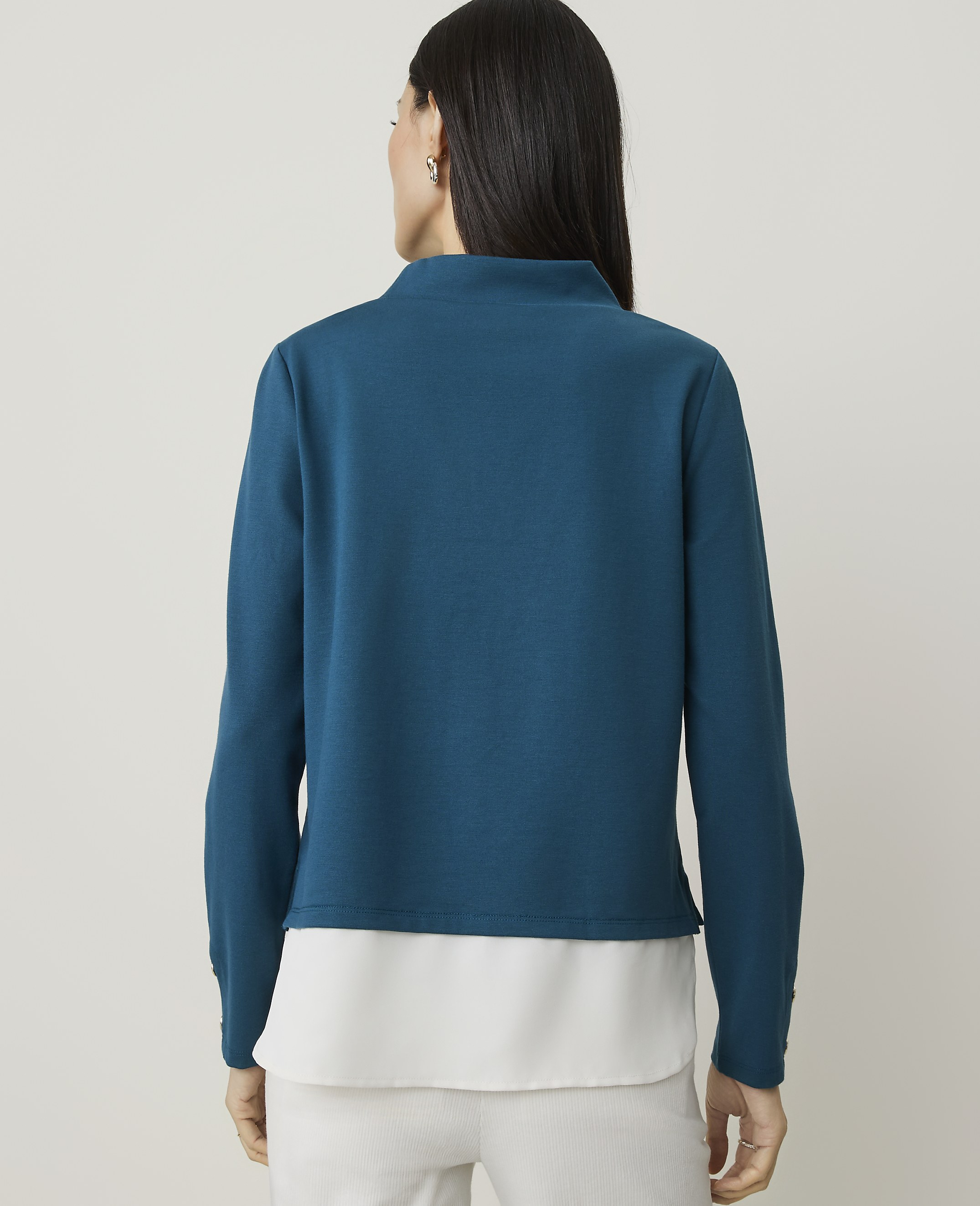 Layered Mock Neck Top - thumbnail 3