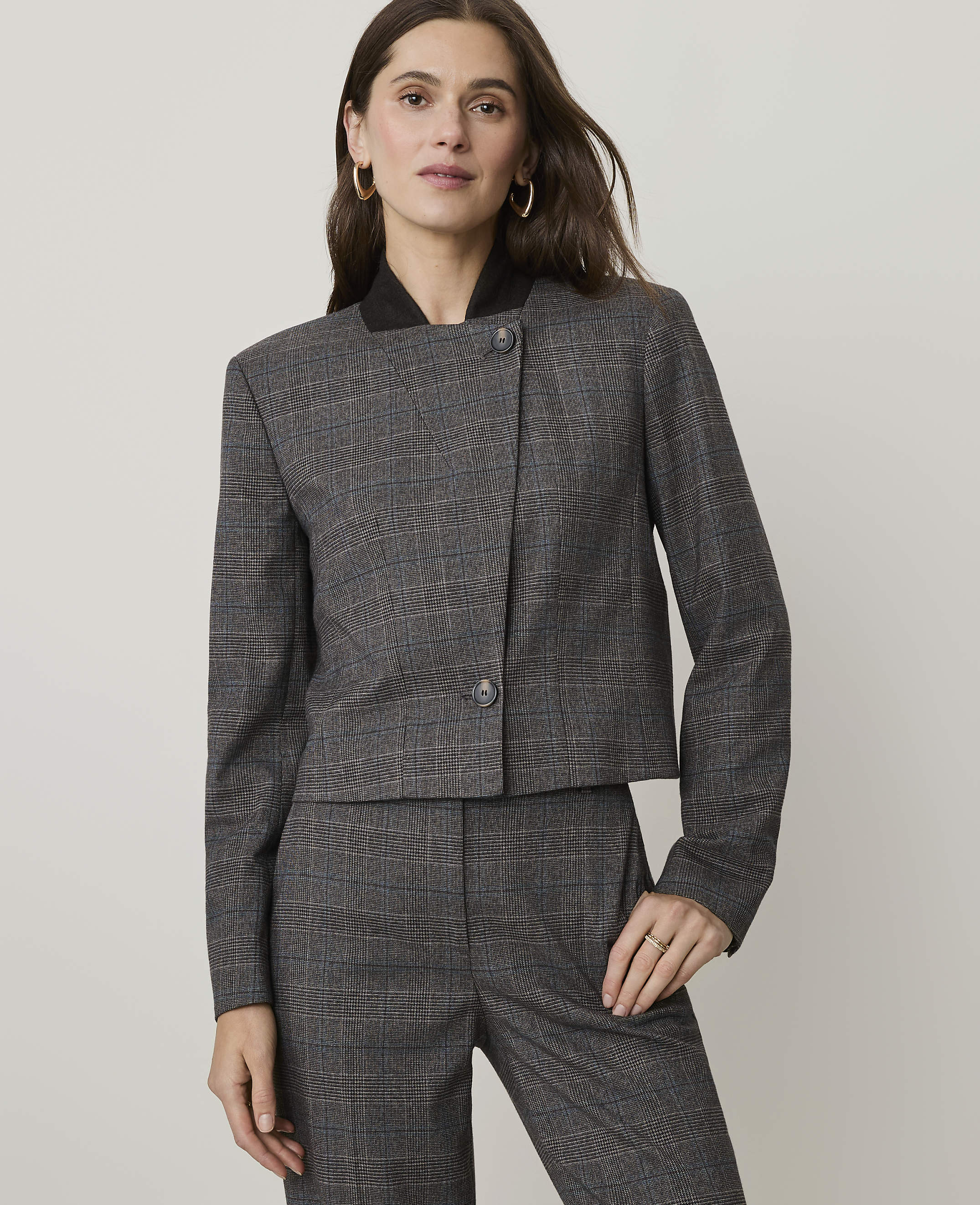 The Plaid Cropped Blazer - thumbnail 4