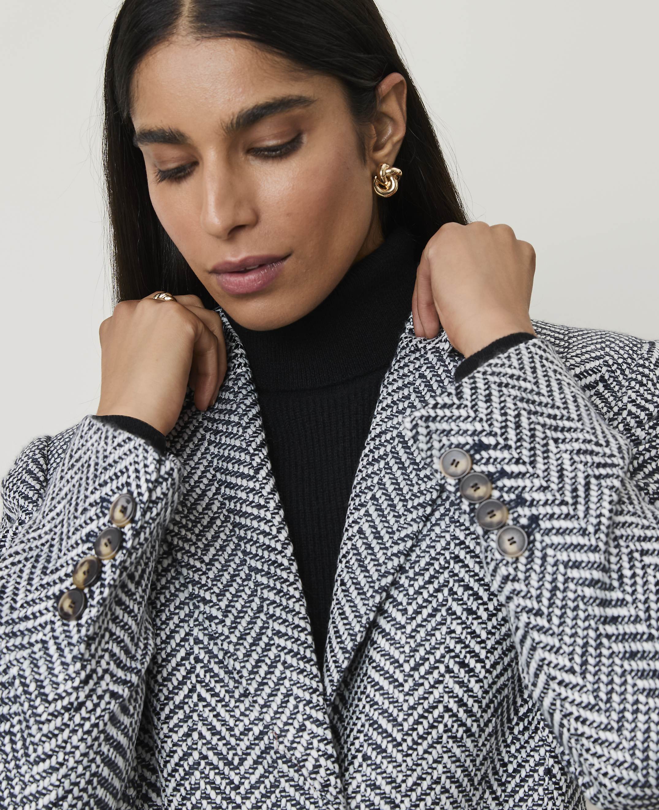 Herringbone Chesterfield Coat - thumbnail 4