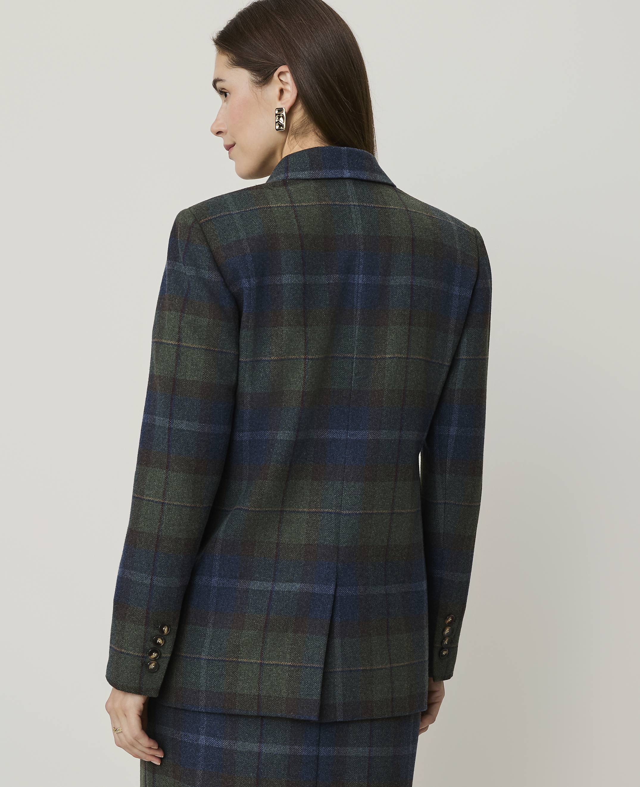 The Plaid Longline Blazer - thumbnail 3