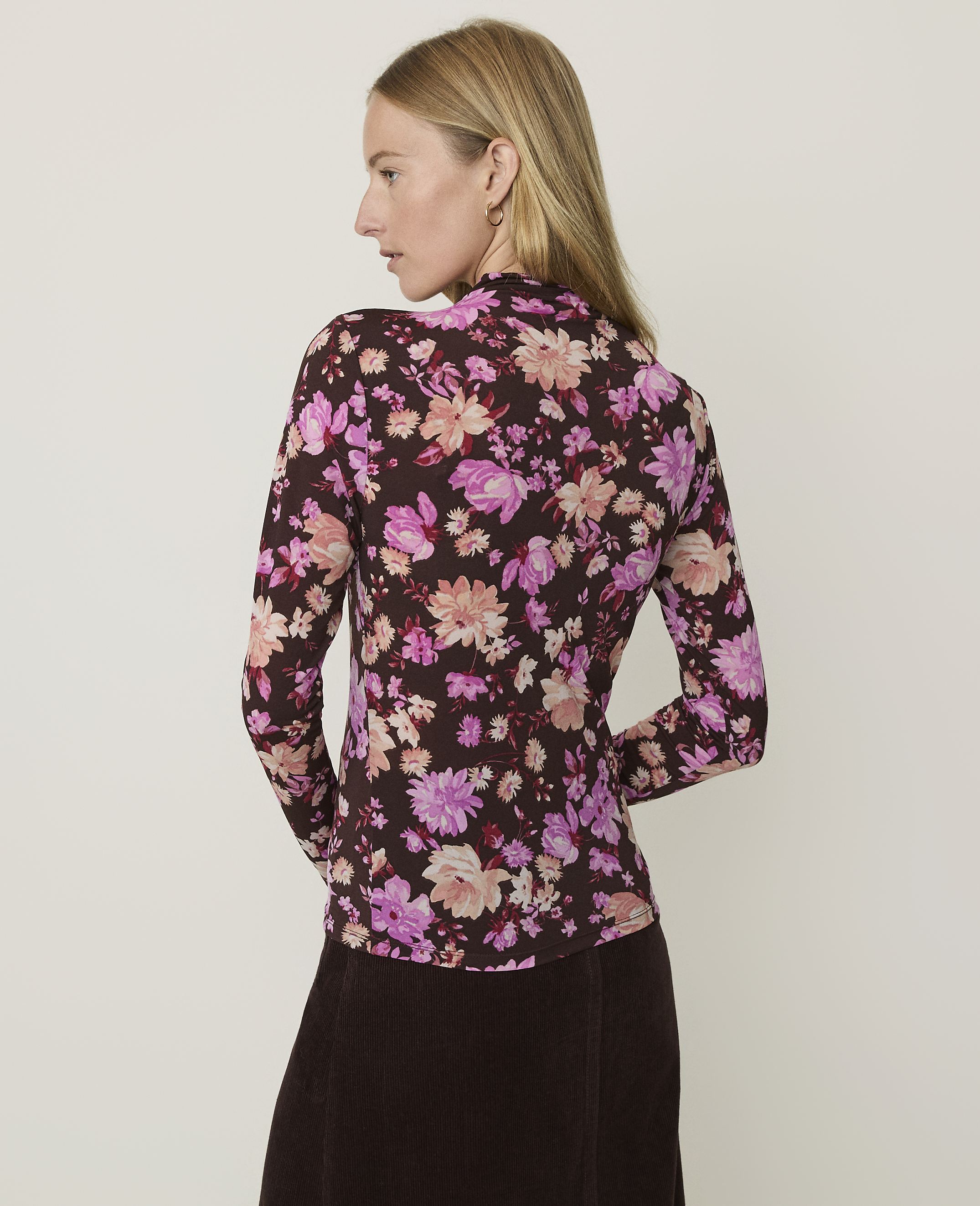 Weekend Floral Mock Neck Top - thumbnail 3