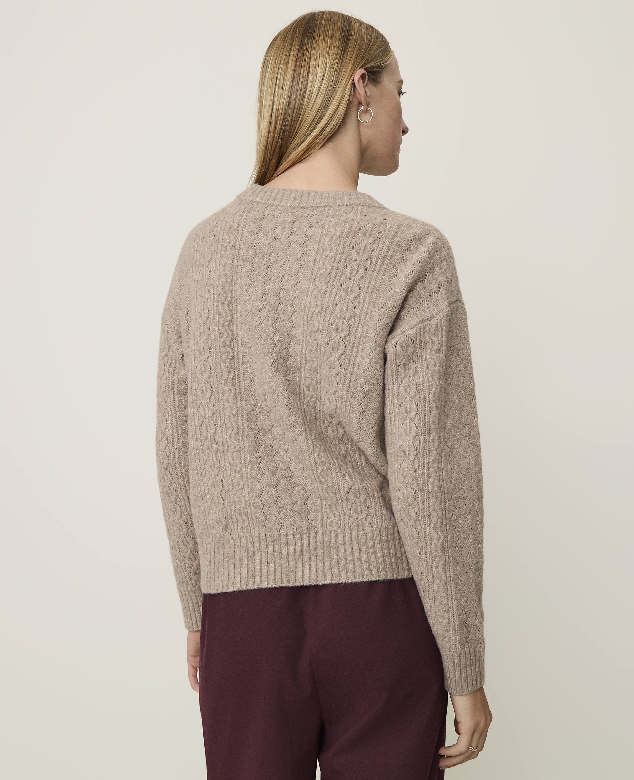 Weekend Mixed Stitch Crew Neck Sweater - thumbnail 3
