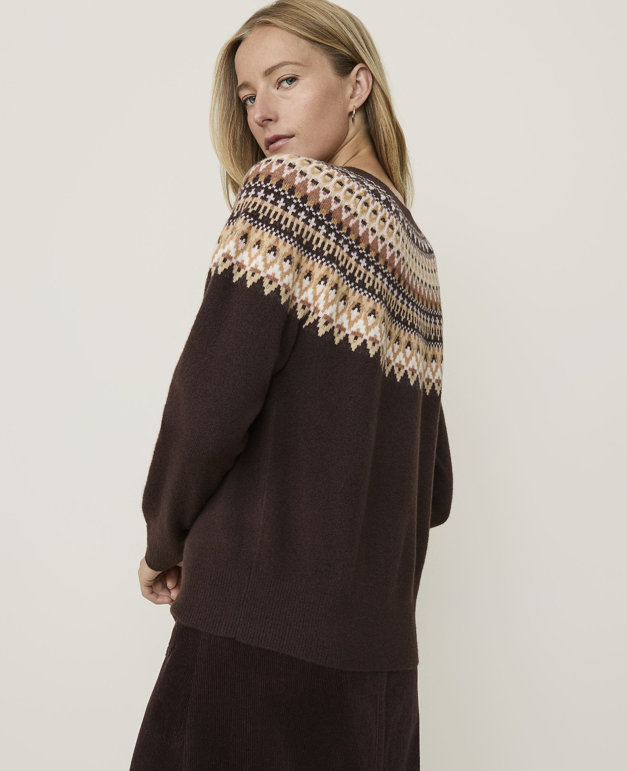 Weekend Fair Isle Henley Sweater - thumbnail 3