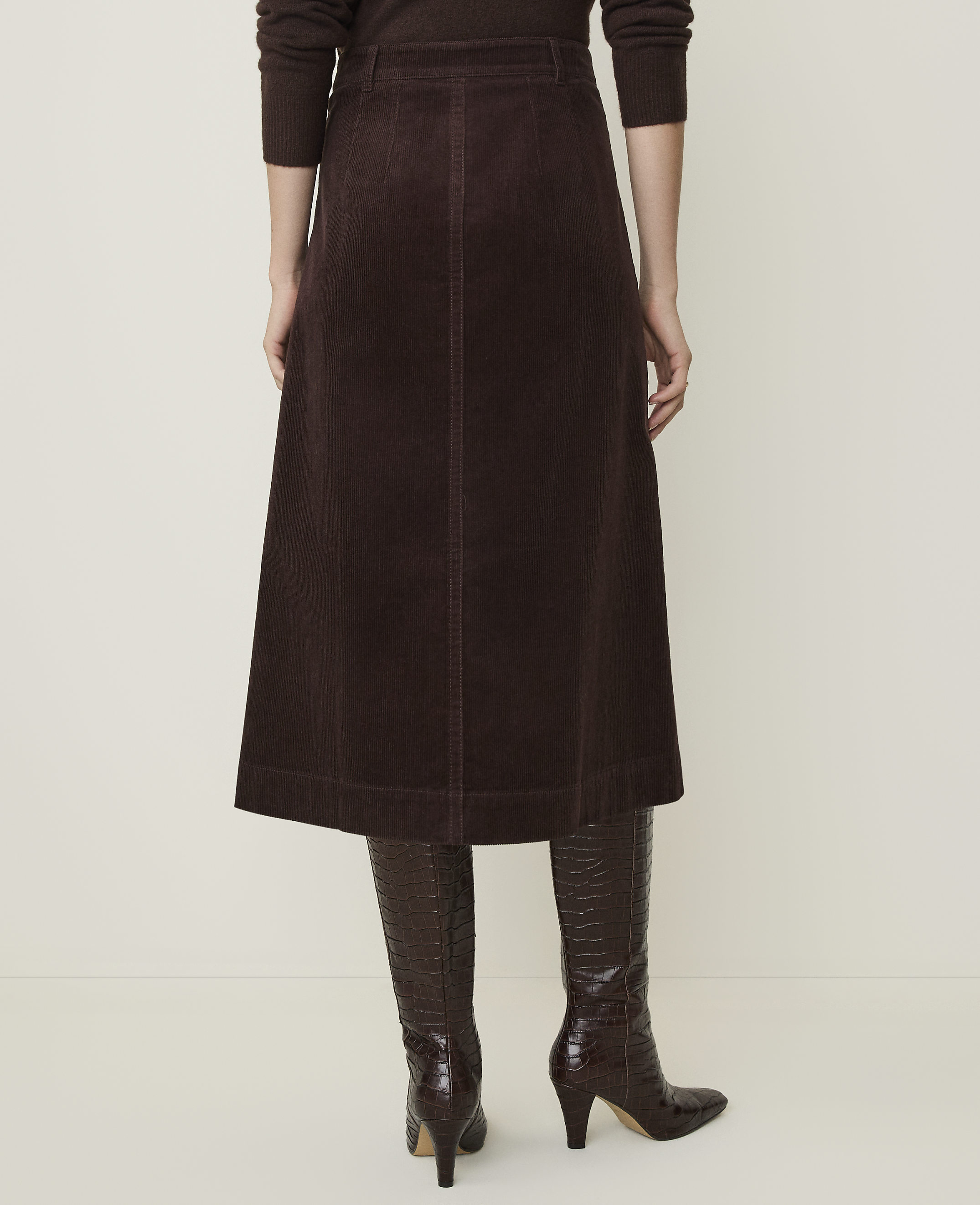 Weekend Patch Pocket Midi Skirt in Corduroy - thumbnail 4