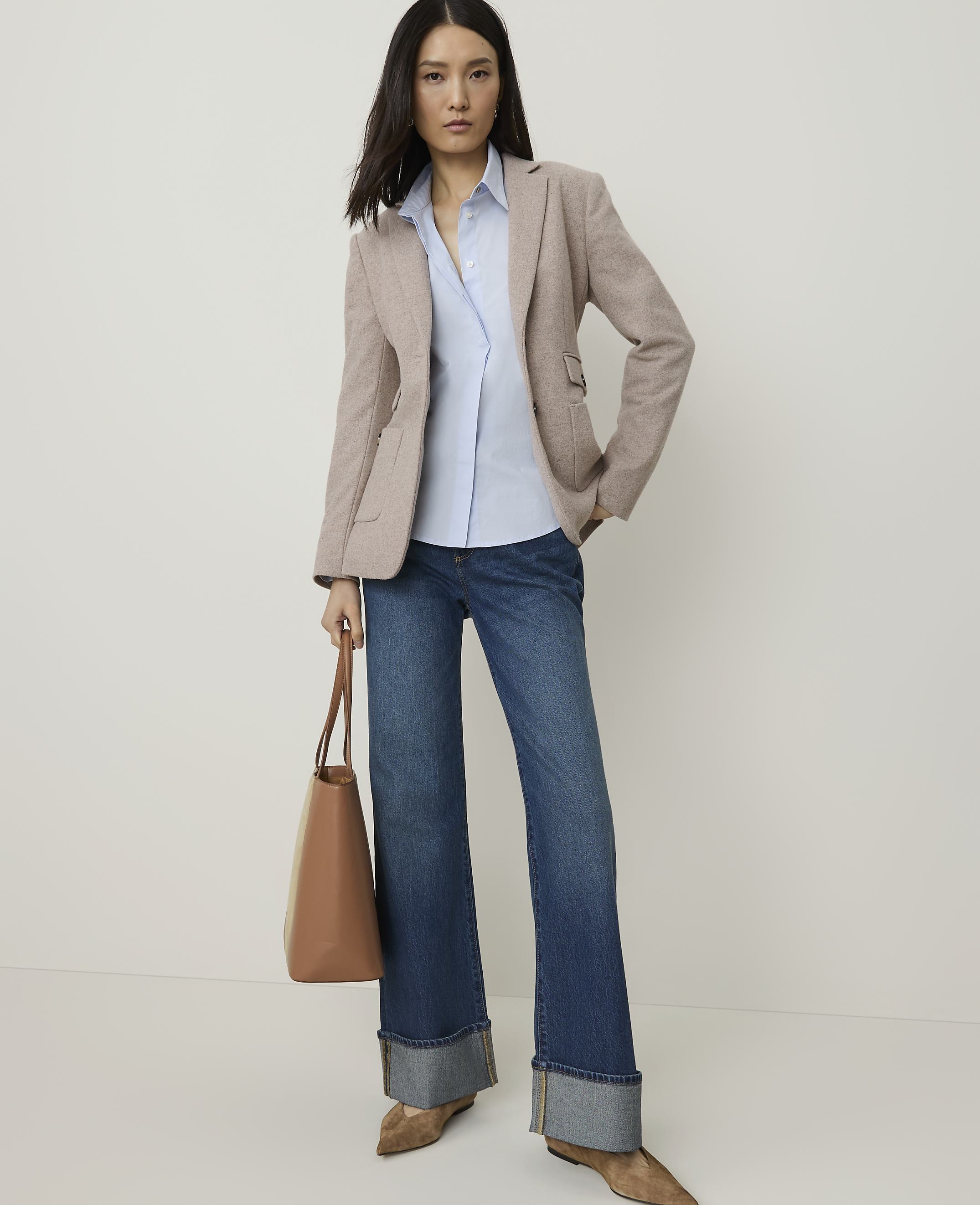 The Cuffed Wide-Leg Jean - thumbnail 5