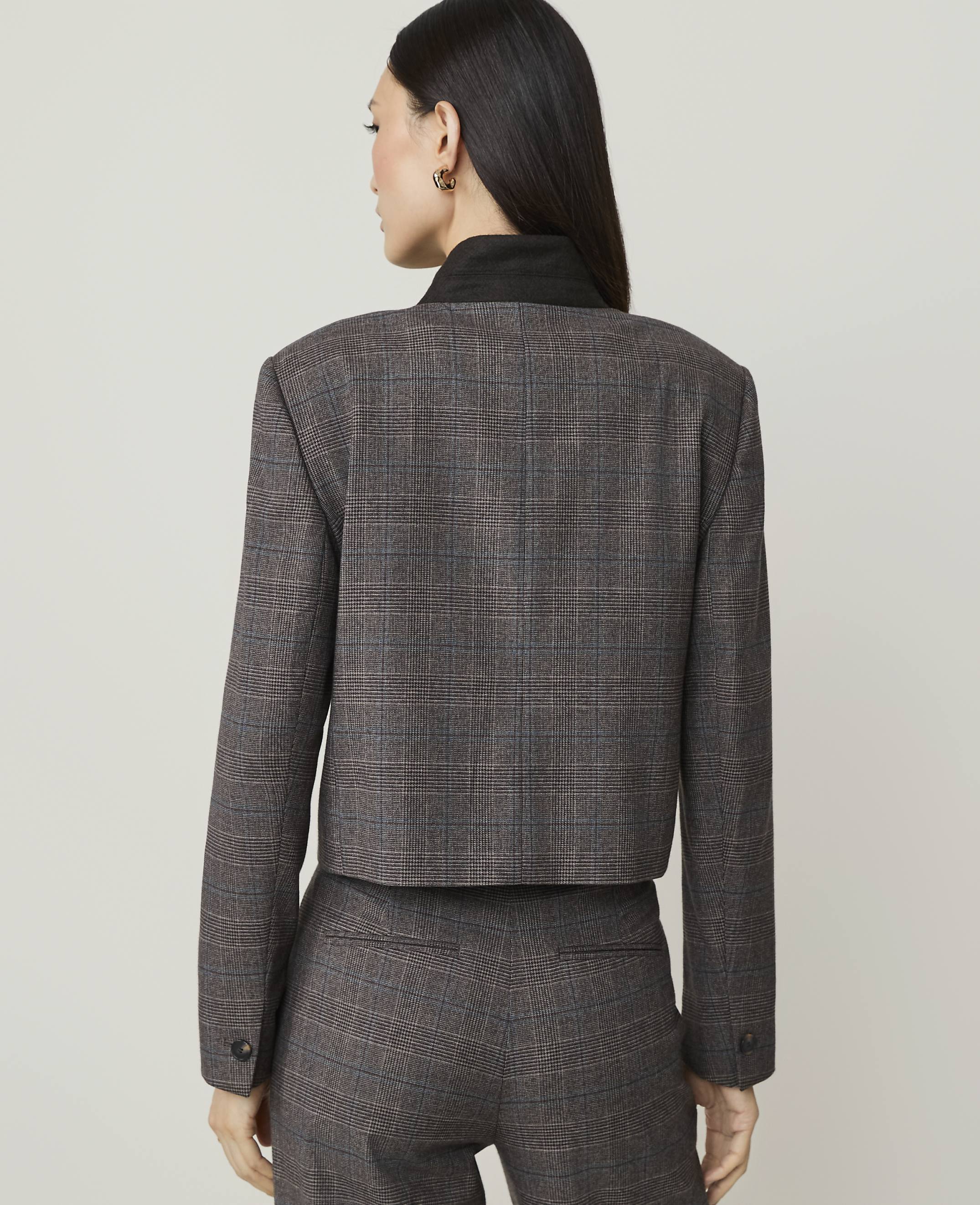 The Plaid Cropped Blazer - thumbnail 3