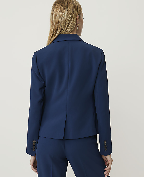 The Shorter Single Button Blazer in Fluid Crepe