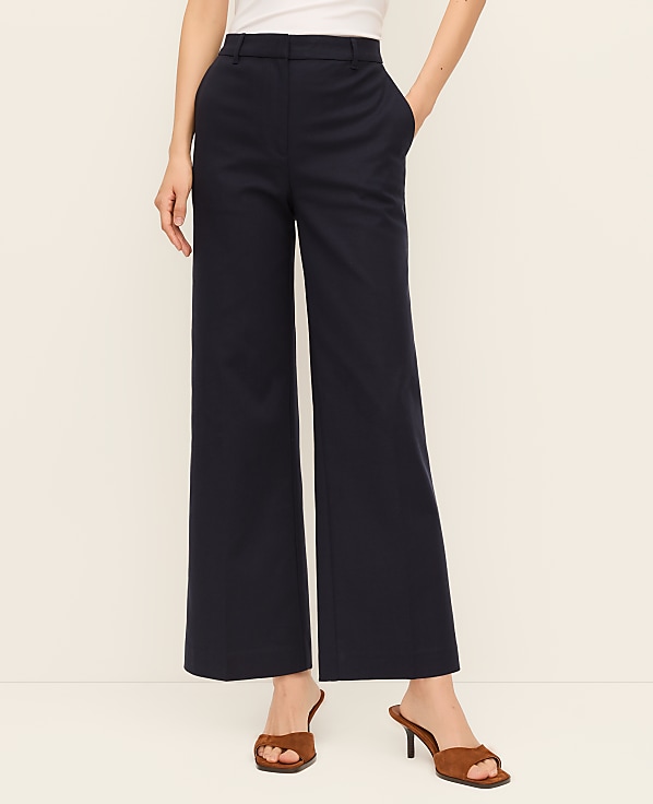 The Petite High Rise Everyday Ankle Pant in Doubleweave