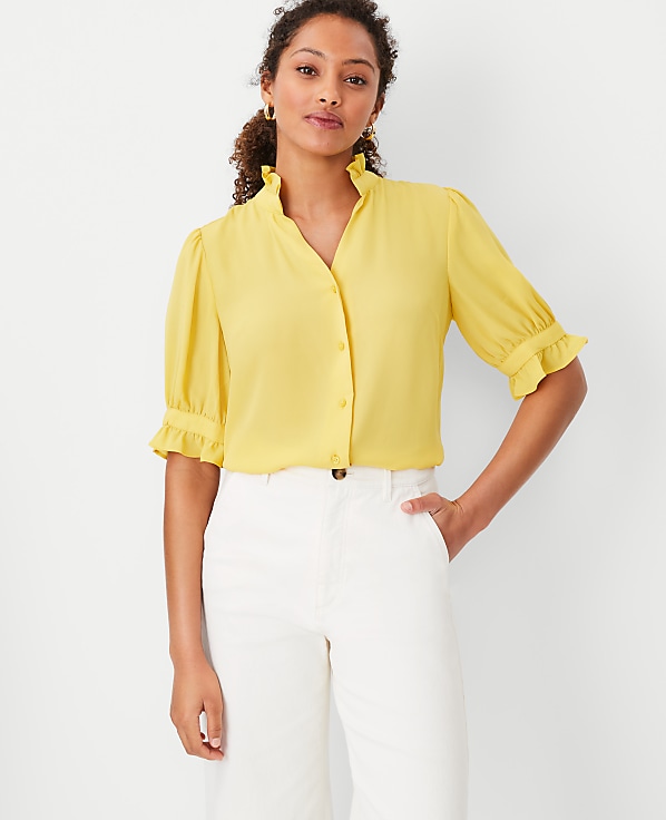 Ruffle Collar Shirt