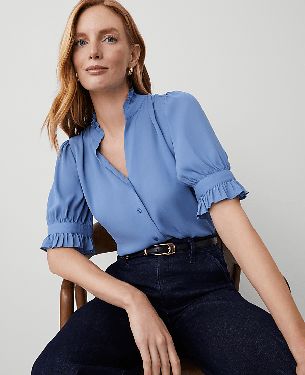Ruffle Collar Blouse