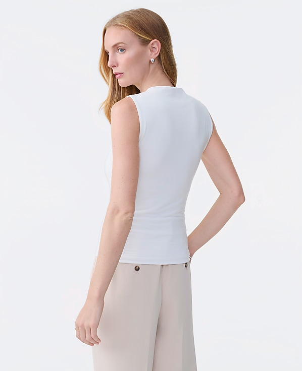 Mock Neck Knit Shell