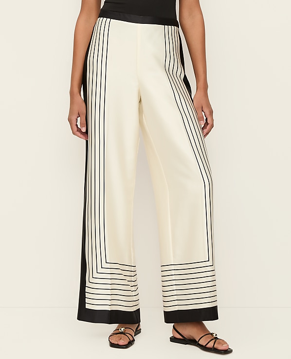 The Pleated Satin Wide-Leg Pant