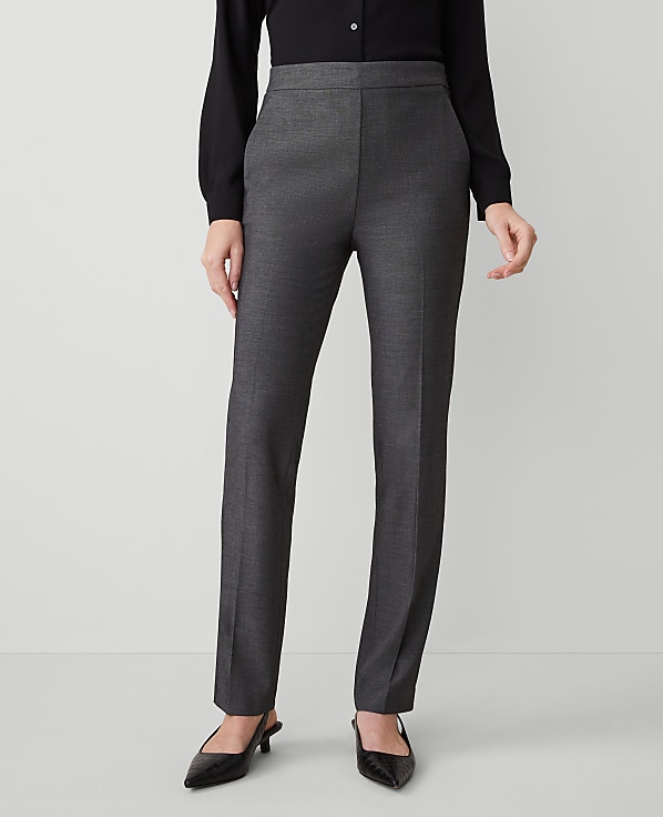 The Side Zip Straight Pant in Bi-Stretch