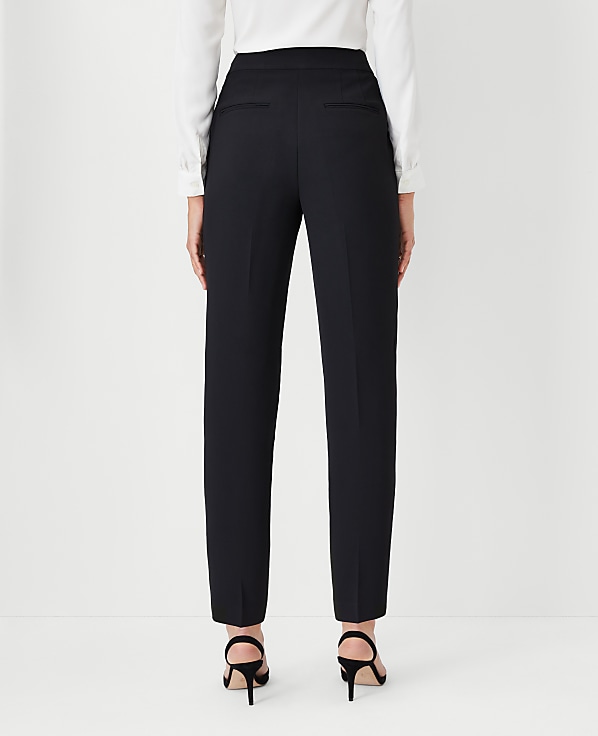 The Petite Side Zip Ankle Pant in Fluid Crepe &mdash; Curvy Fit