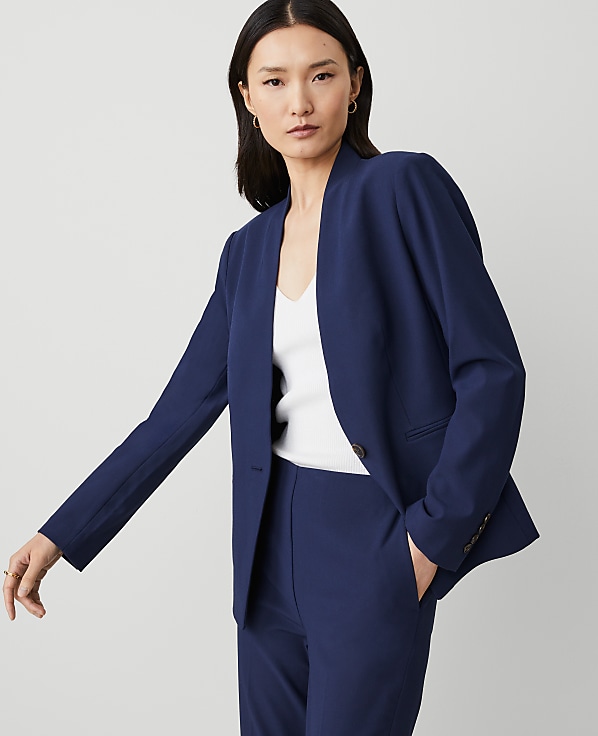 The Petite Cutaway Blazer in Bi-Stretch