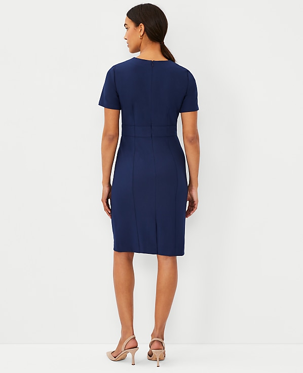 The Short Sleeve Sheath Dress in Bi-Stretch &mdash;&nbsp;Curvy Fit