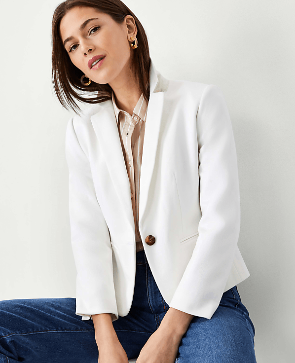 The Newbury Blazer in Knit Twill
