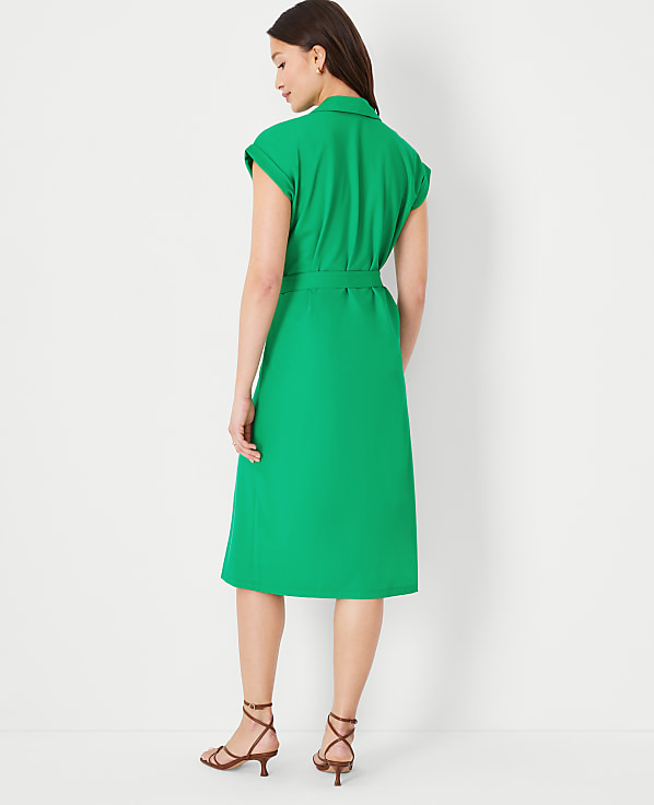 Petite Cap Sleeve Pocket Shirtdress