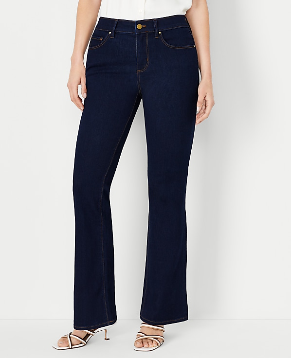 The Petite Mid Rise Boot Jean in Rinse Wash - Curvy Fit